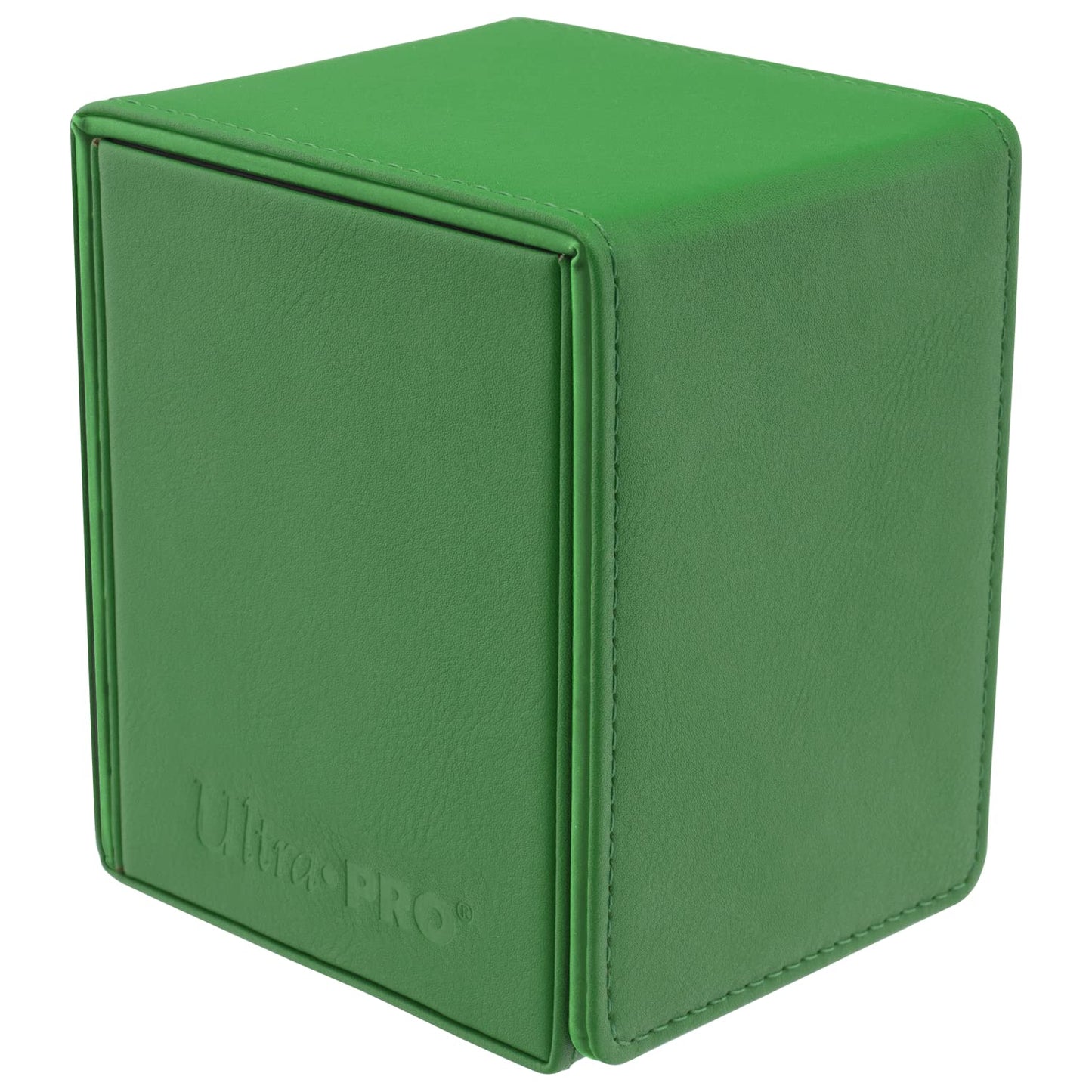 Dark Olive Green Ultra Pro - Vivid Alcove Flip Card Deck Box (Green) - Stores & Protects Up To 100 Standard Size Collectible Cards, Baseball, Gaming, Sports or Any Standard Size Cards In Collections