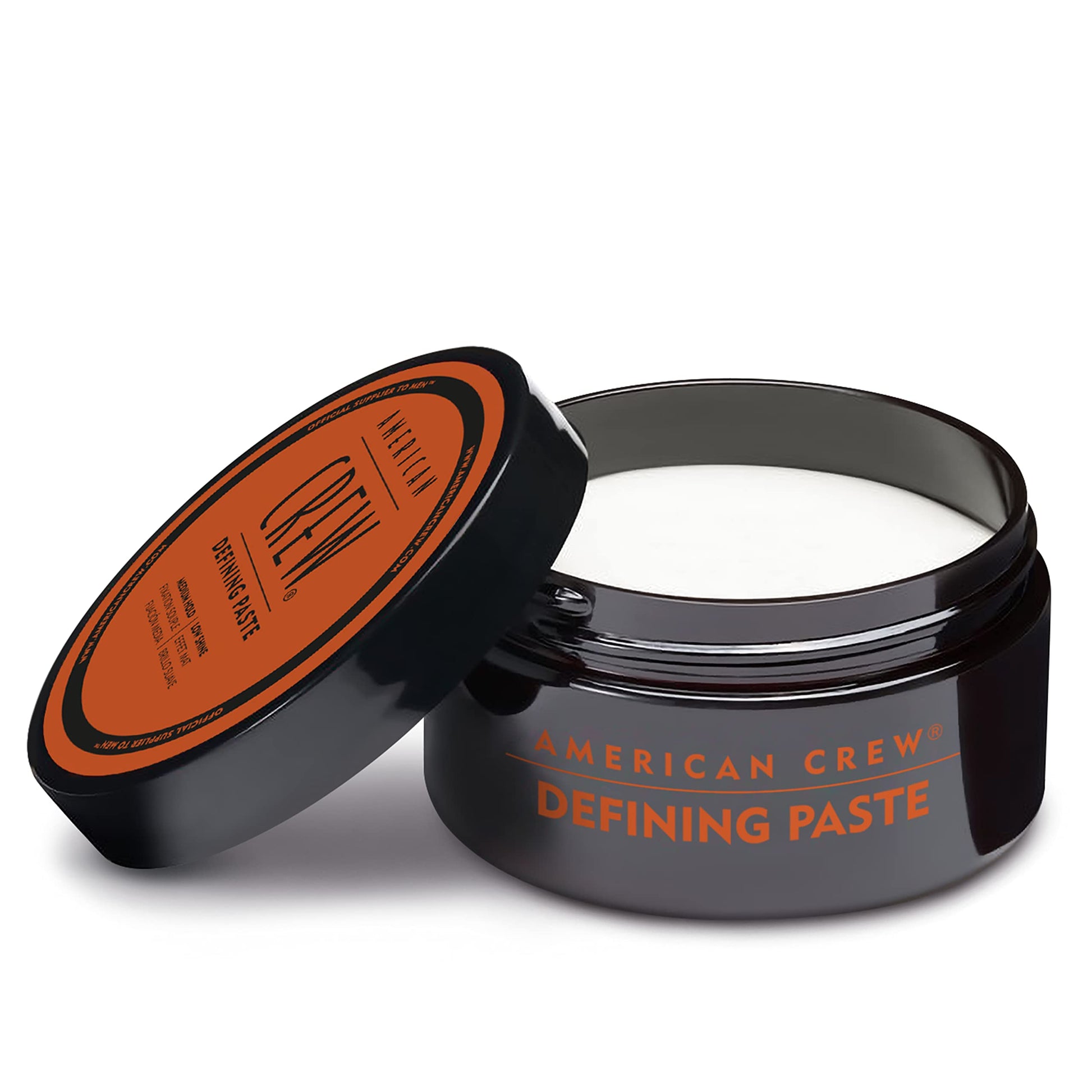 White Smoke American Crew Men's Hair Defining Paste, Like Hair Gel with Medium Hold Hair Gel & Low Shine, 3 oz