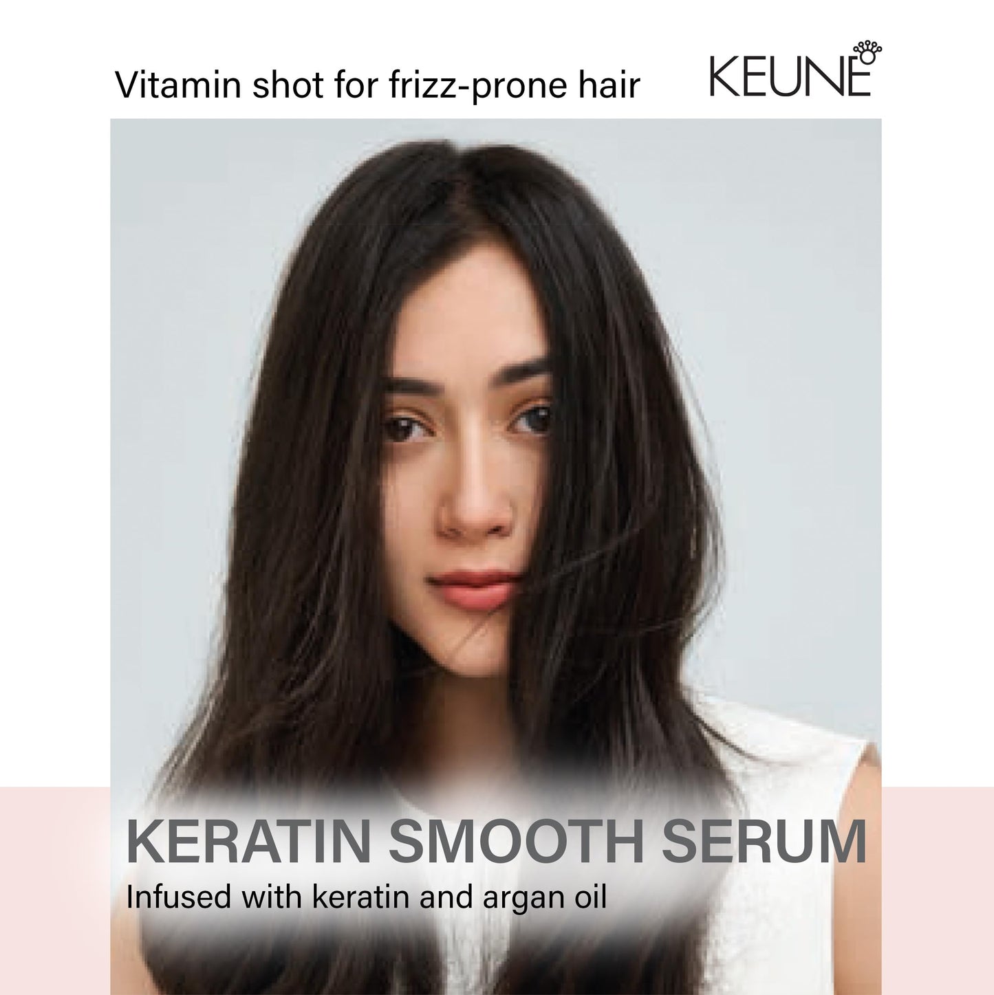 Light Gray Keune Care Keratin Smooth Serum, Nourishing & Frizz-Control Treatment for Smoother Hair, 0.8 Fl Oz