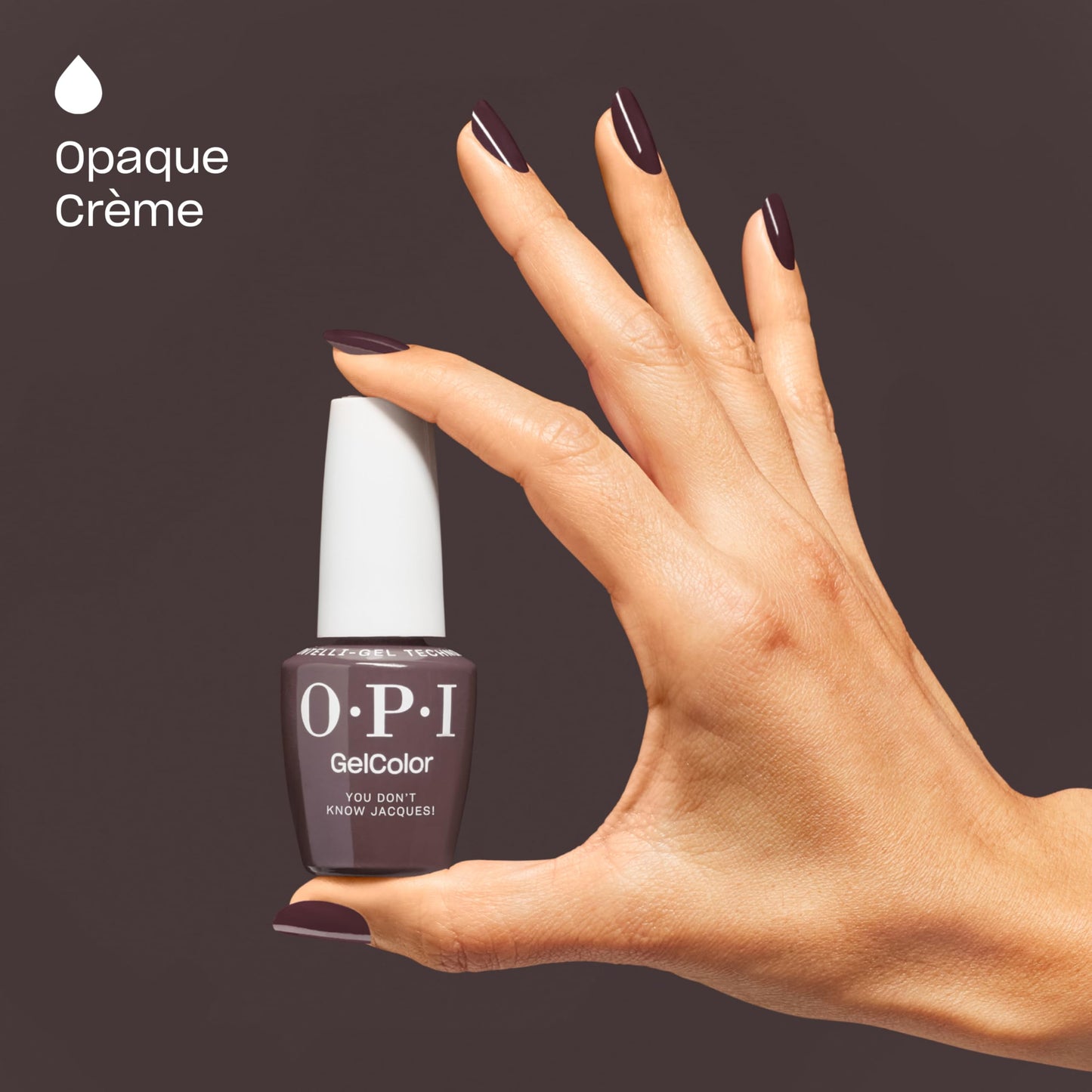 Dark Slate Gray OPI GelColor Iconic Shades Gel Nail Polish Trio Bundle | I'm Not Really a Waitress + You Don't Know Jacques! + Black Cherry Chutney Crème UV Cure Gel Polish Colors