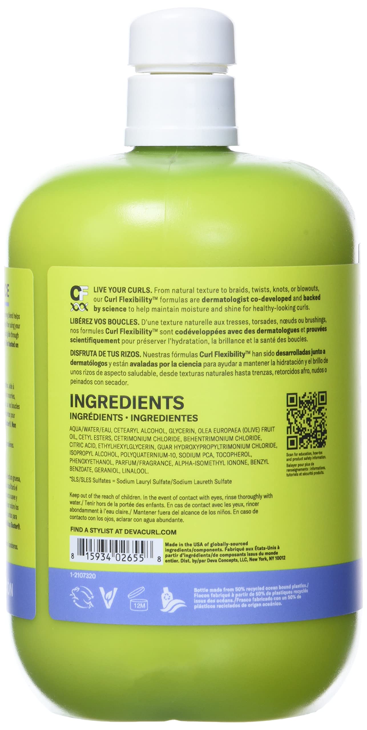 White Smoke DevaCurl One Condition Decadence Ultra-Rich Cream Conditioner, Green Oasis, 32 fl. oz.