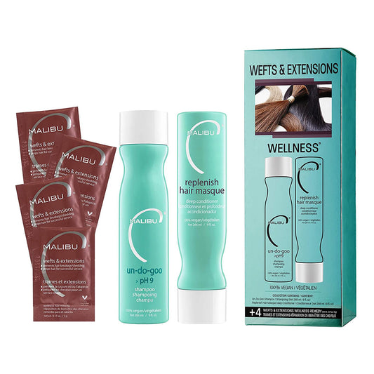 White Smoke Malibu C Wefts and Extensions Wellness Hair Collection - Hair Care for Extensions and Wefts Maintenance - Helps Reduces Breakage & Shedding - Maintains Natural-Looking Connections