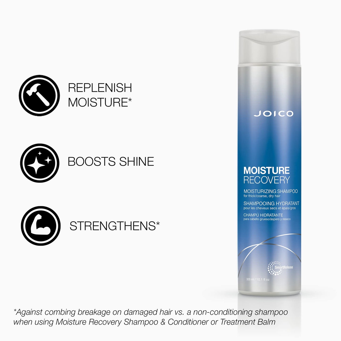 White Smoke Joico Moisture Recovery Moisturizing Shampoo & Conditioner Set | Replenish Loss Moisture | For Thick & Coarse & Dry Hair