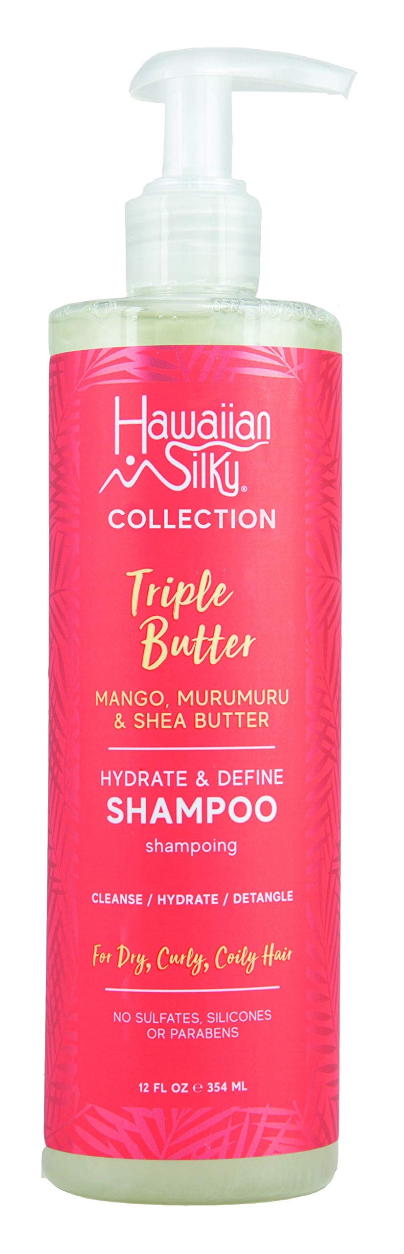 White Smoke Hawaiian Silky Collection Triple Butter Hydrate & Define Shampoo (Pack of 2)