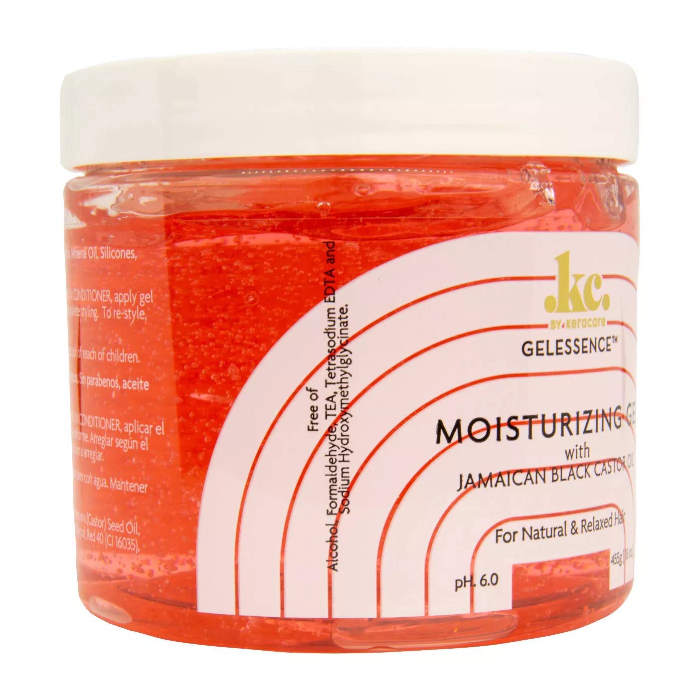 Misty Rose KeraCare GelEssence Moisturizing Gel - 16 ounce - with Jamaican Black Castor Oil - 55.1% Moisture Increase - Adds Shine - Flake Free - Vegan & Cruelty-Free