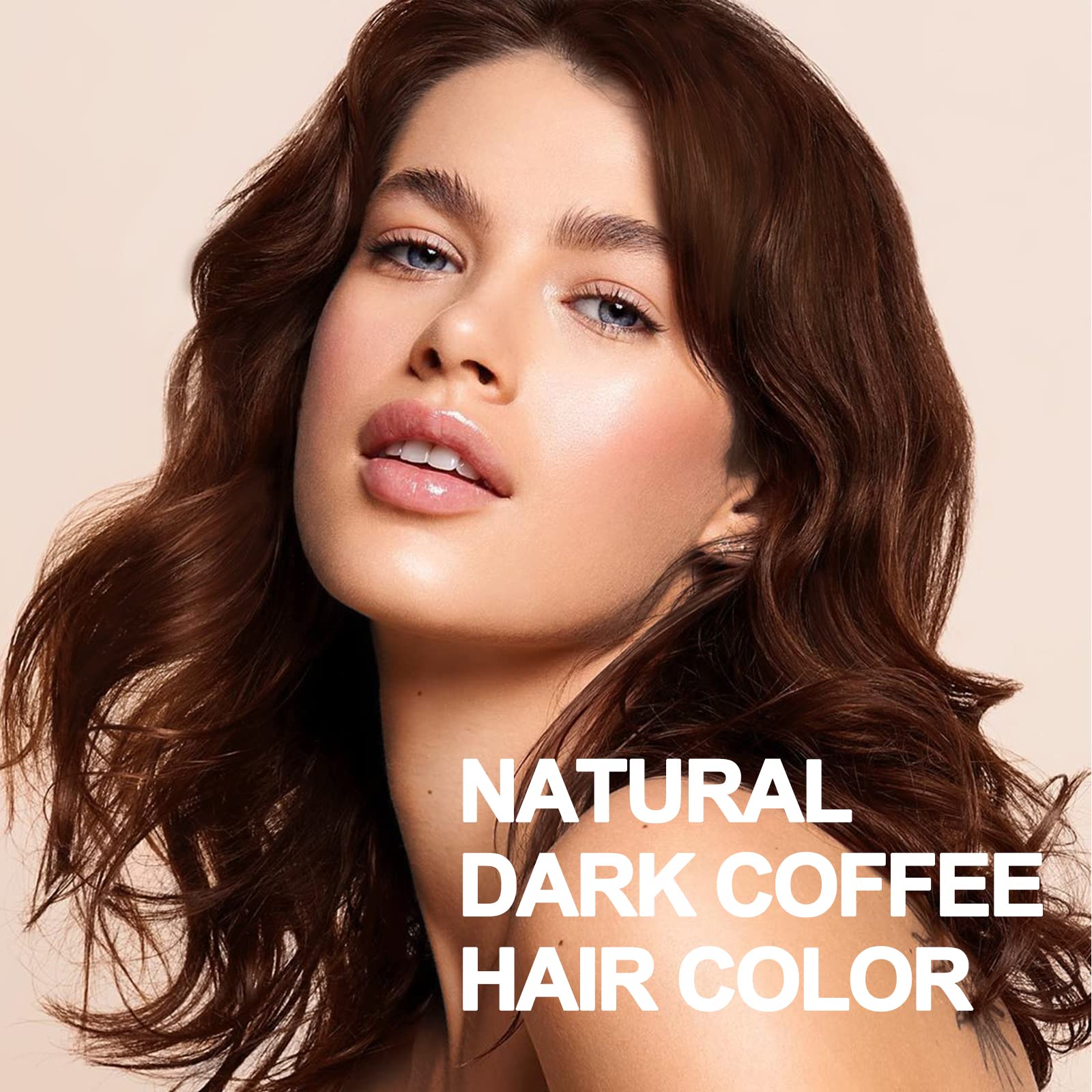 Antique White Agthyuve 3-in-1 Dark Brown Hair Dye Shampoo for Women & Men, 16.9 Fl Oz Instant Hair Color Shampoo 100% Gray Coverage, Semi-Permanent Herbal Hair Dye, Gentle DIY Home Salon (Dark Brown)