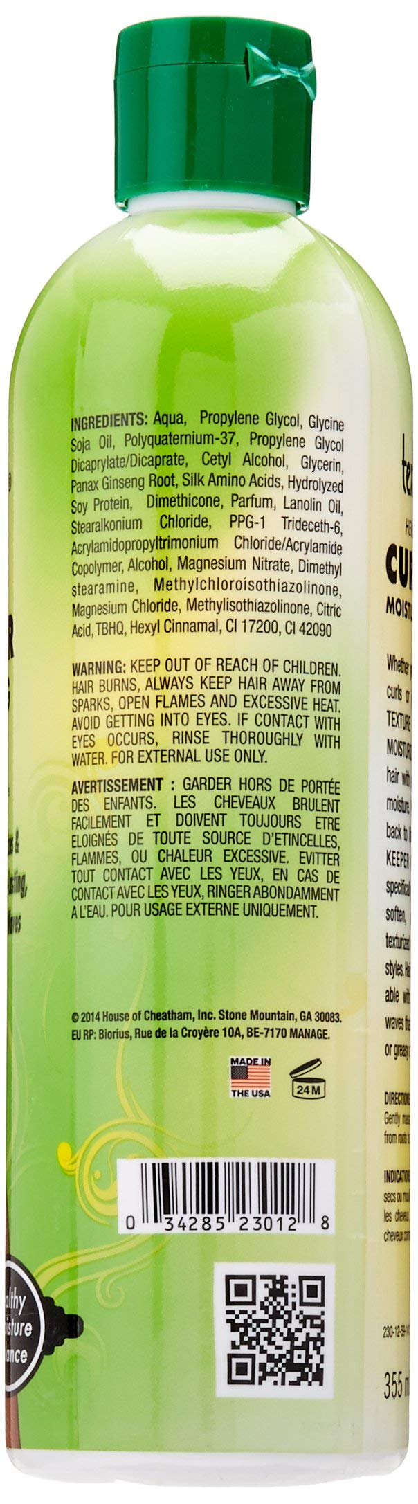 White Smoke Africas Best Orig Texture My Way Curl Keeper Lotion 12 Ounce (354ml)