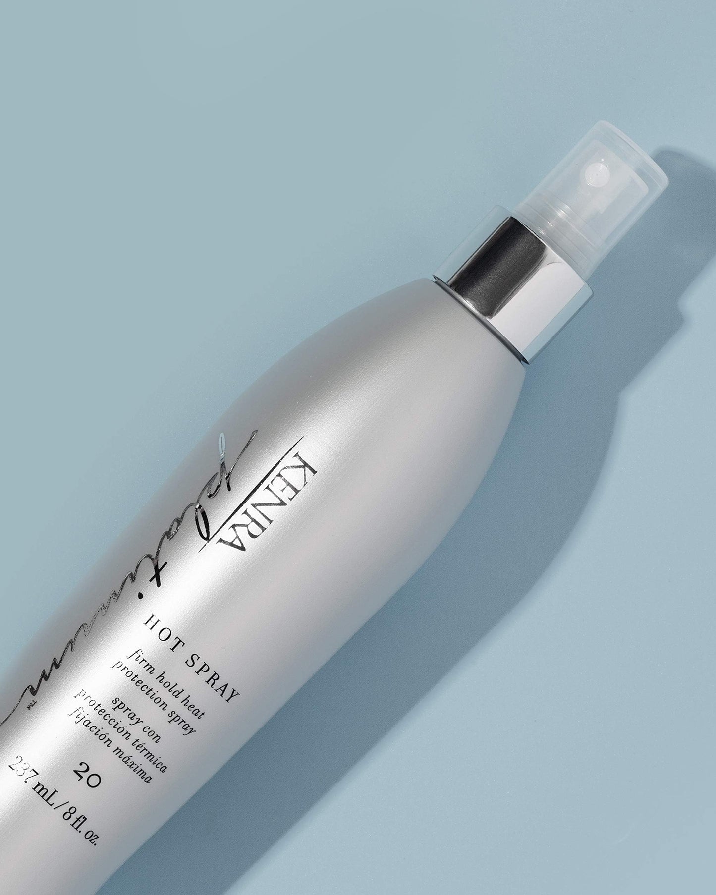 Gray Kenra Platinum Hot Spray 20 | Heat Protection Styler | Long-Lasting, Firm Hold | Adds Vibrant Shine | Humidity & Thermal Protection | Clean Release From Heated Tools | All Hair Types | 8 fl. Oz