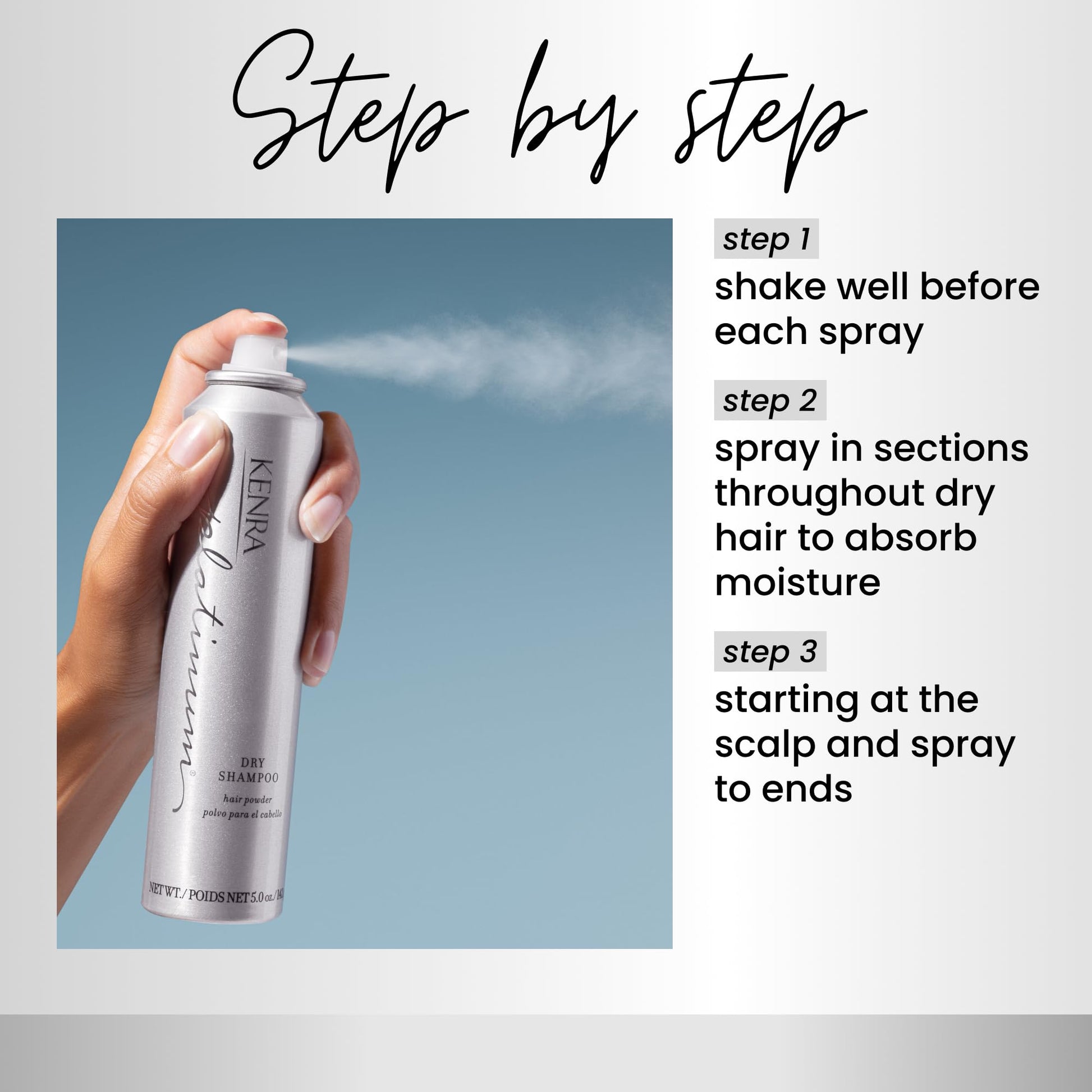 Lavender Kenra Platinum Dry Shampoo | Oil Absorbing Spray | Instantly Revives & Refreshes Hair | Saves Time & Extends Blowouts | All Hair Types | 5 fl oz