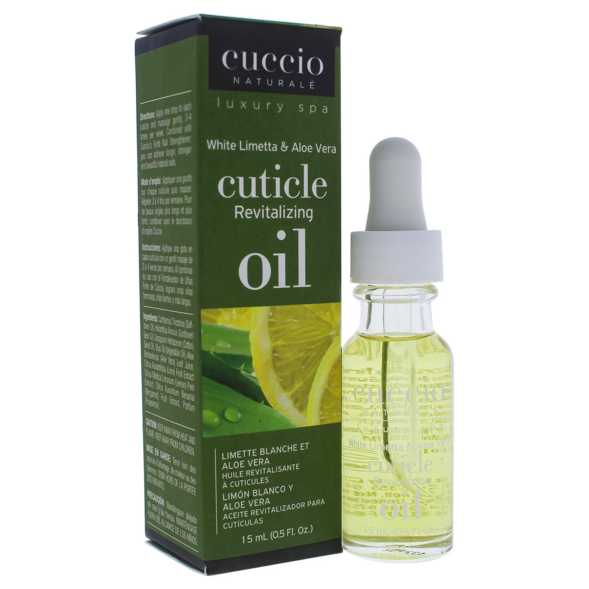 White Smoke Cuccio Naturale Revitalizing Cuticle Oil - Hydrating Oil For Overnight Cuticle Repair - Remedy Damaged Skin And Thin Nails - Paraben And Cruelty-Free Formula - White Limetta And Aloe Vera - 0.5 Oz