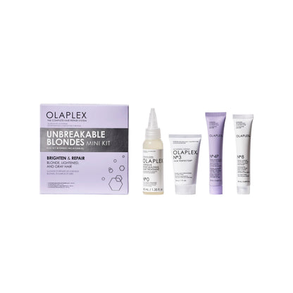 White Smoke Olaplex Unbreakable Blondes Haircare Mini Kit: Brighten & Repair, No. 0, 3, 4P, 8, Reduces Breakage & Split Ends, Adds Moisture & More Shine, Brightens All Blonde, Lightened, & Grey Hair