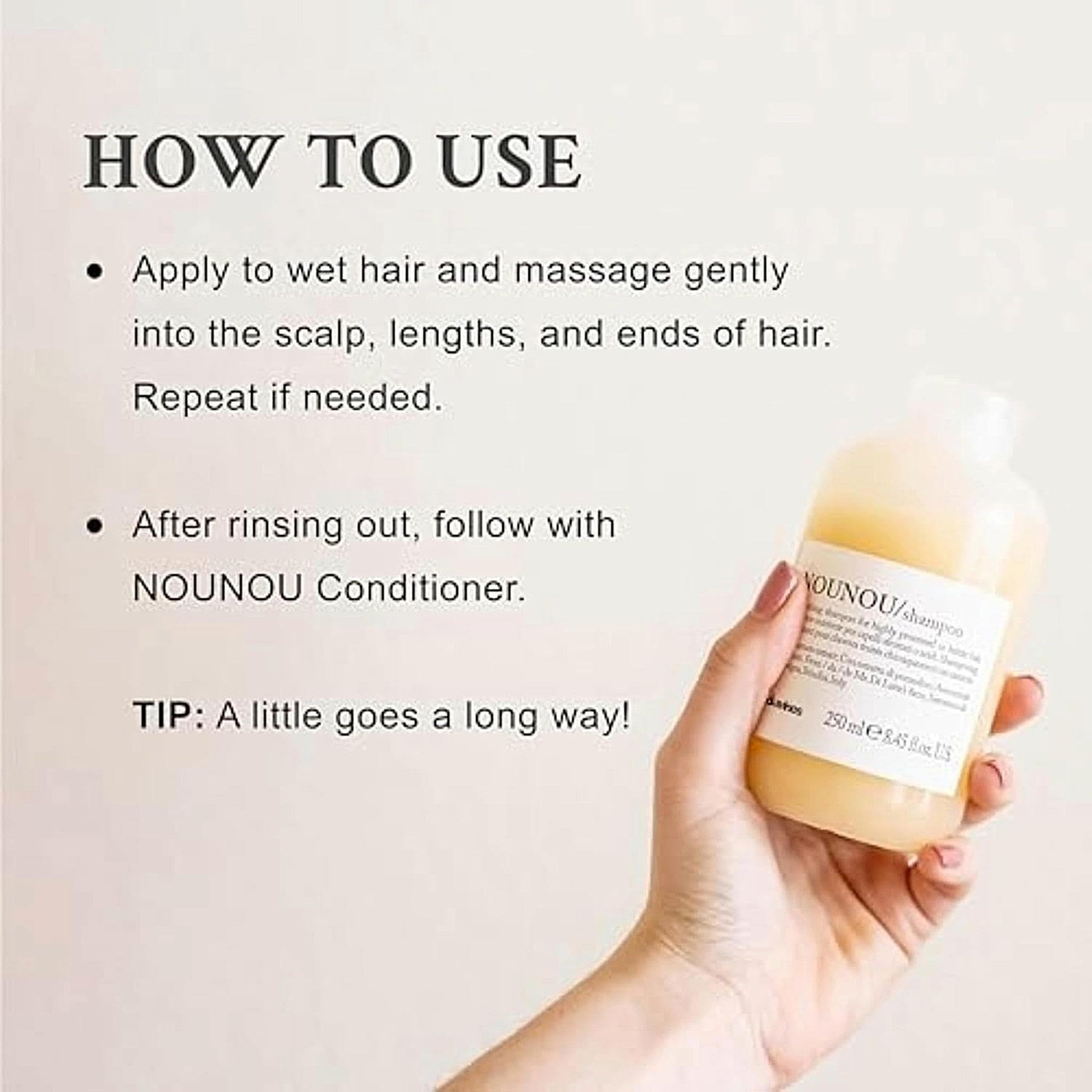Lavender Davines NOUNOU Shampoo, Hydrating Gentle Cleansing Action for Highly-Processed, Chemically Treated, Dry, Damaged or Brittle Hair - Deep Nourishment Restores Softness with Tomato Extract, 8.45 Fl Oz