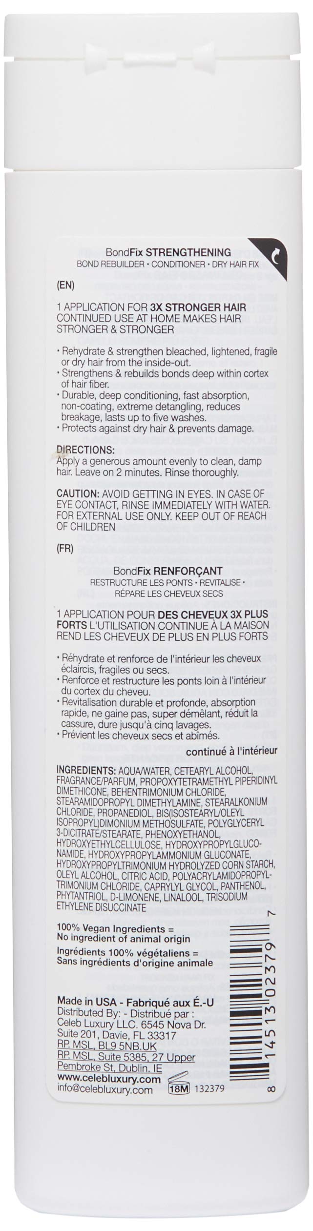 Lavender Celeb Luxury Moisturizing Hair Conditioner Mask, BondFix Bond Rebuilder Daily Hydration, Deep Hair Conditioner Treatment For Strong Healthy Hair
