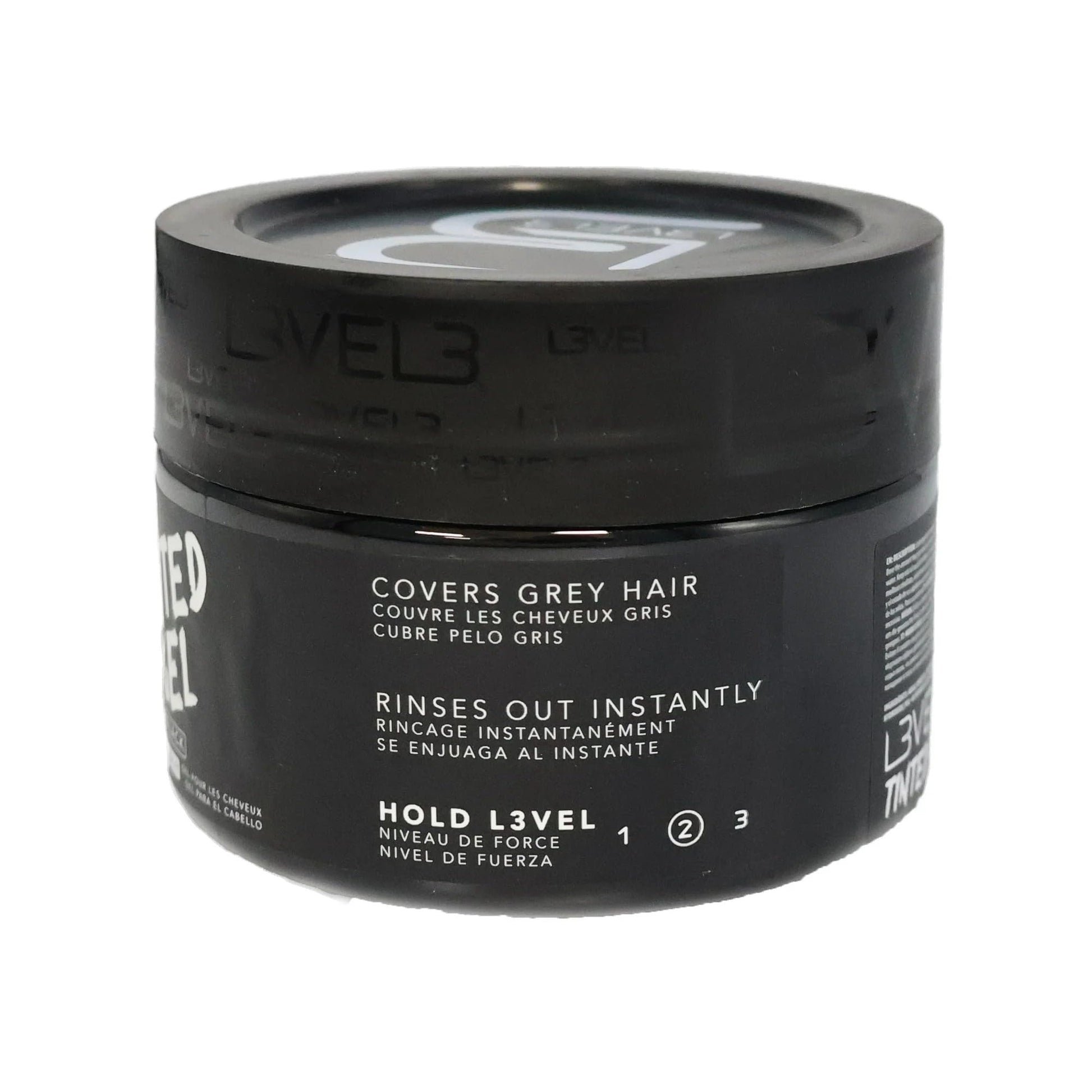 Dark Slate Gray L3 Level 3 Black Tinted Hair Gel – Cover Grays Instantly & Style with Strong Hold | Adds Volume, Texture & Shine | Semi-Permanent, Flake-Free Formula