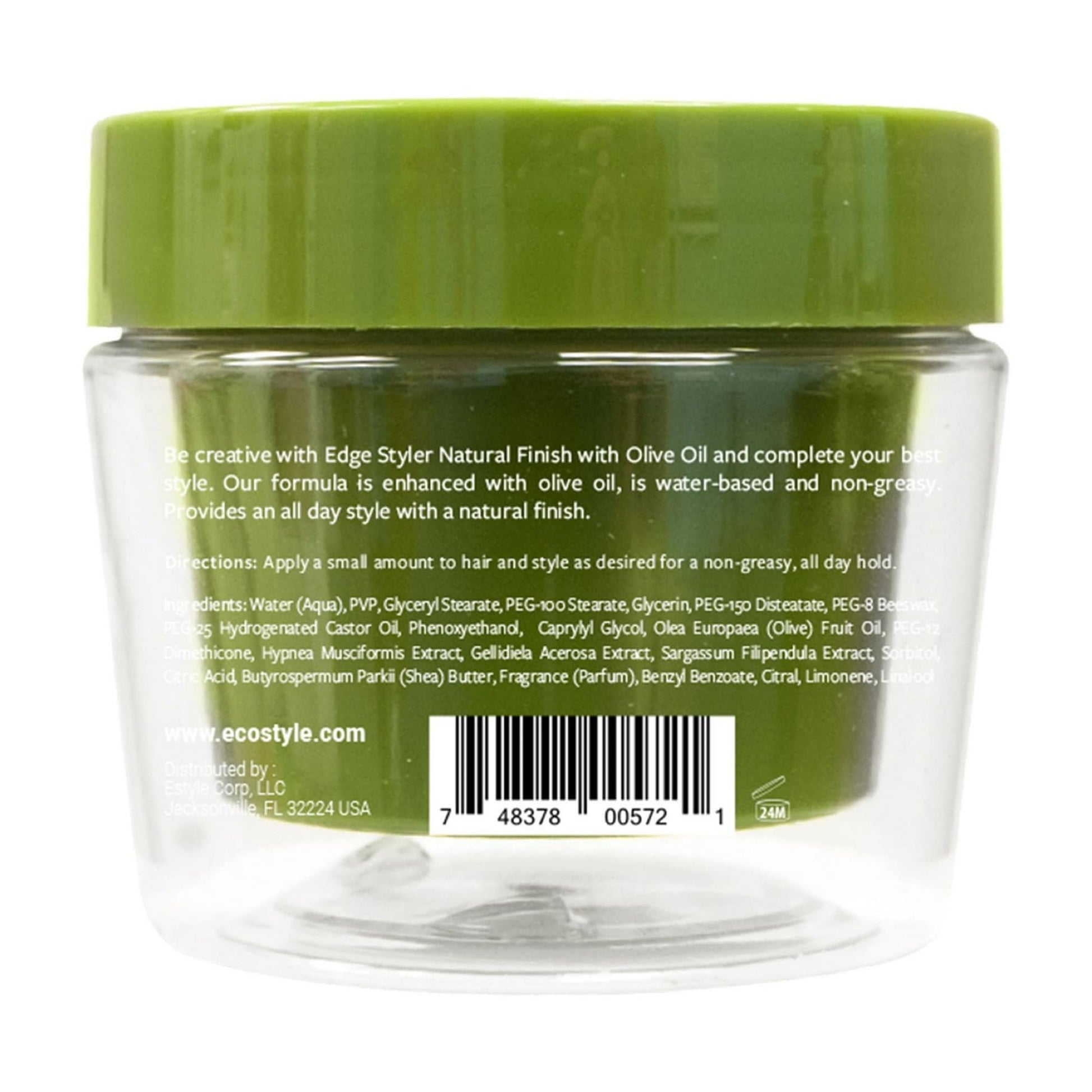 White Smoke Ecoco Eco Styler Natural Finish Pomade with Olive Oil Edge Styler Strong Hold 3 oz