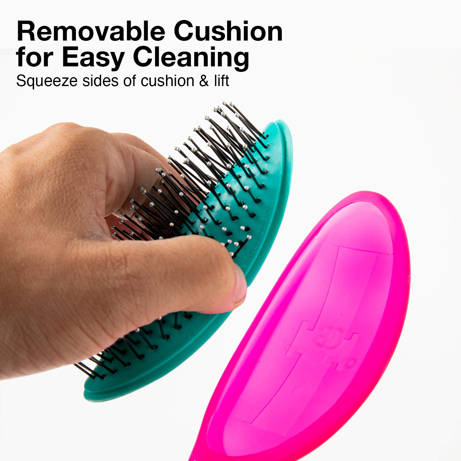 White Smoke Olivia Garden Aurora Detangler Brush for Wet and Dry Fine to Medium Hair - Detangling Brush for Women, Men, Kids – Aurora Rainbow