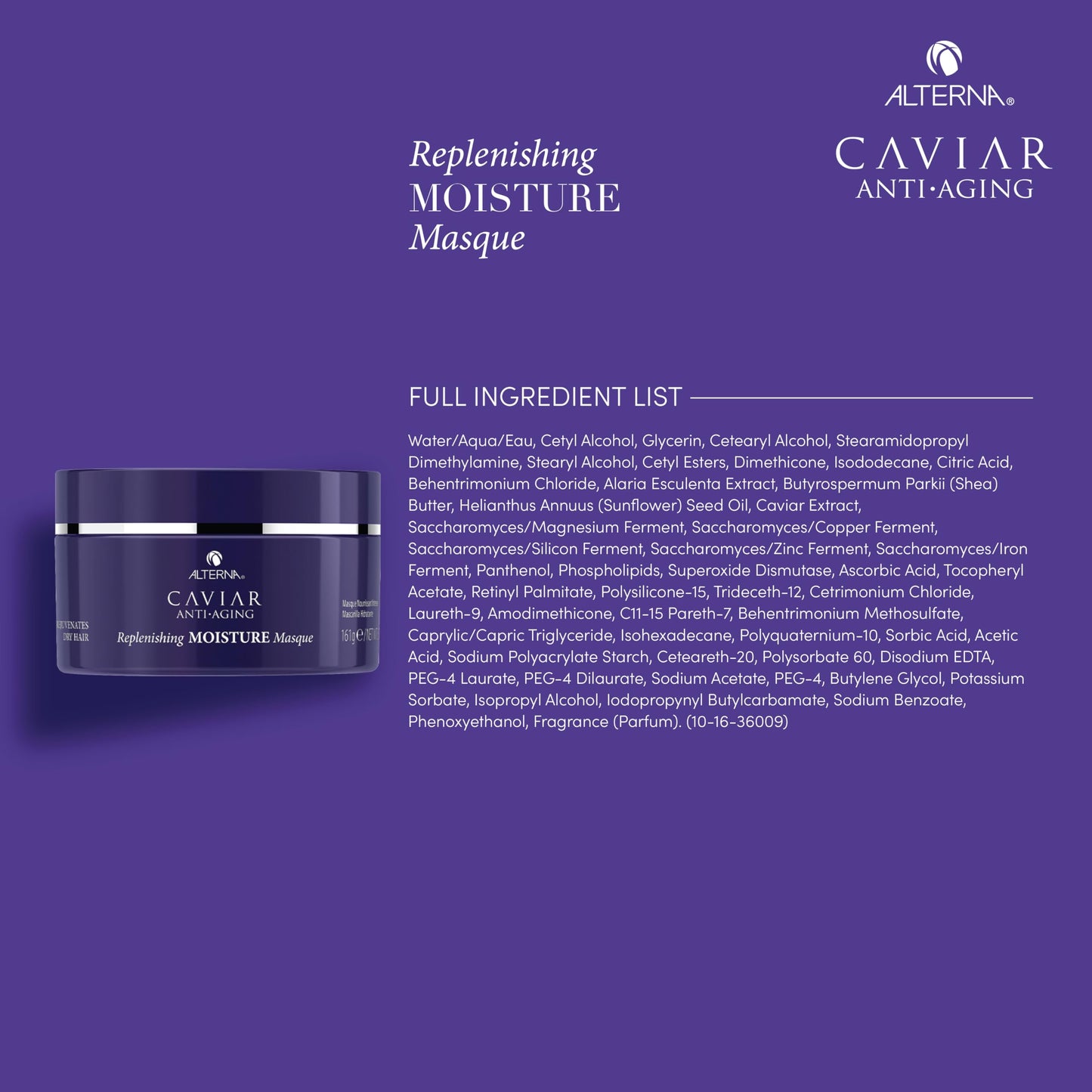Dark Slate Blue Alterna Caviar Anti-Aging Replenishing Moisture Masque, | Replenishes Dry, Coarse, Damaged Hair | Sulfate Free , 5.7 Ounce (Pack of 1)