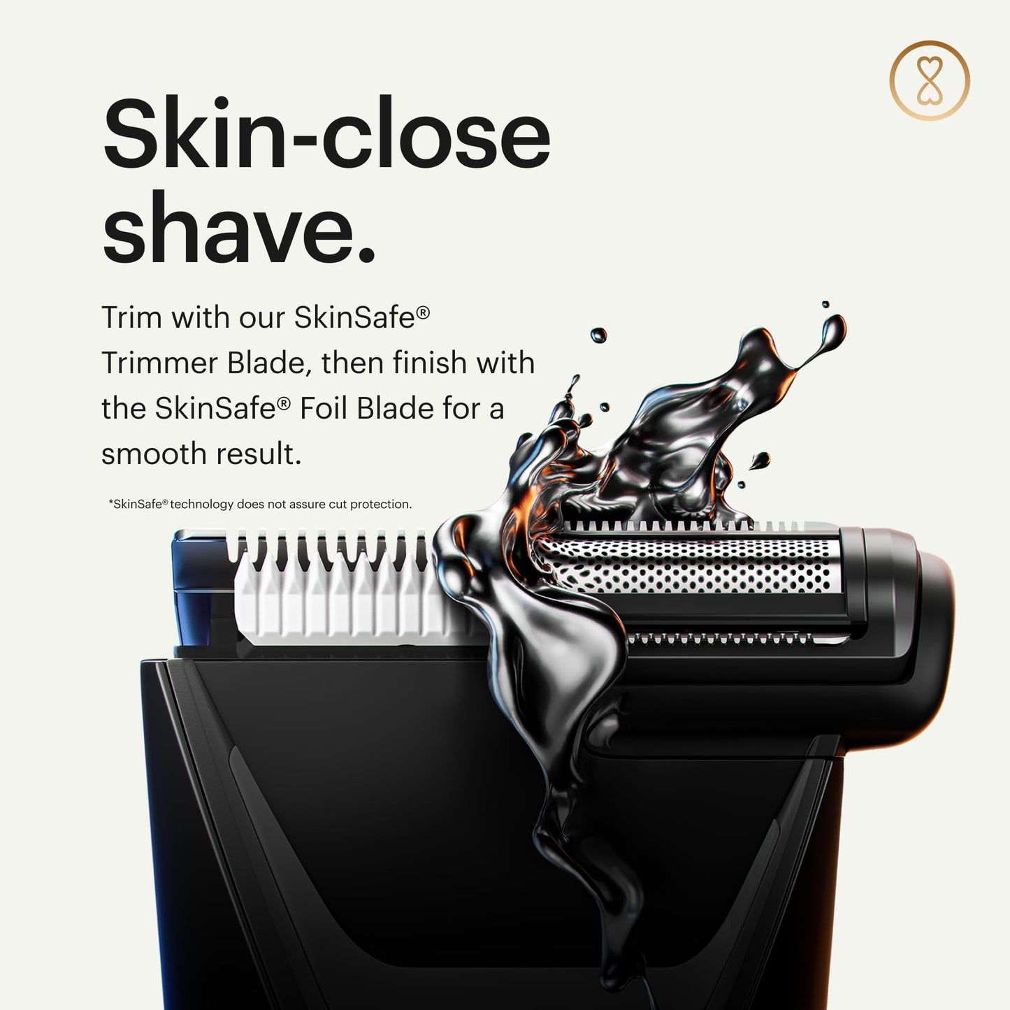 Seashell MANSCAPED® The Lawn Mower® 5.0 Ultra Groin & Body Hair Trimmer – Dual-Head SkinSafe® Trimmer & Foil Blades, Waterproof Wet/Dry Groomer, USB-C Rechargeable with Travel Case, Men’s Ball Shaver, Black