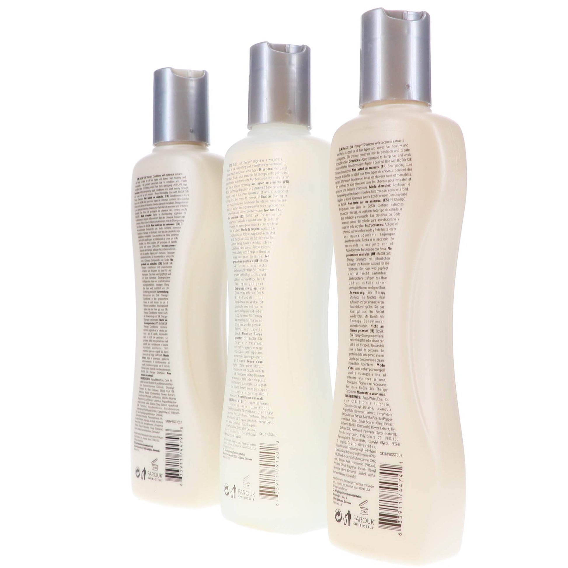 White Smoke BioSilk Therapy Trio Shampoo Conditioner Original, 7 Fl Oz (Pack of 3)