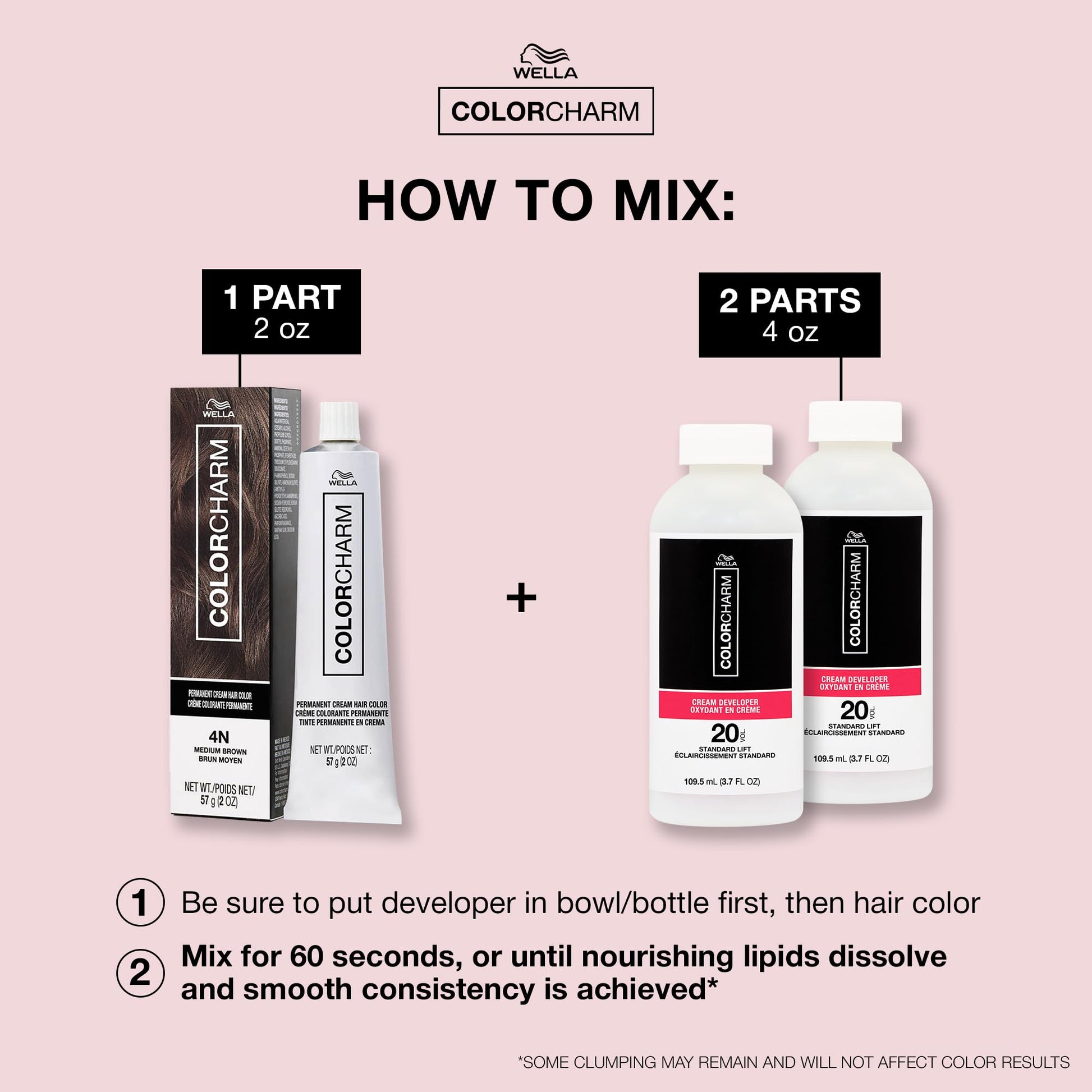 Light Gray COLORCHARM Permanent Cream Hair Color, 1N Black, 2 oz.