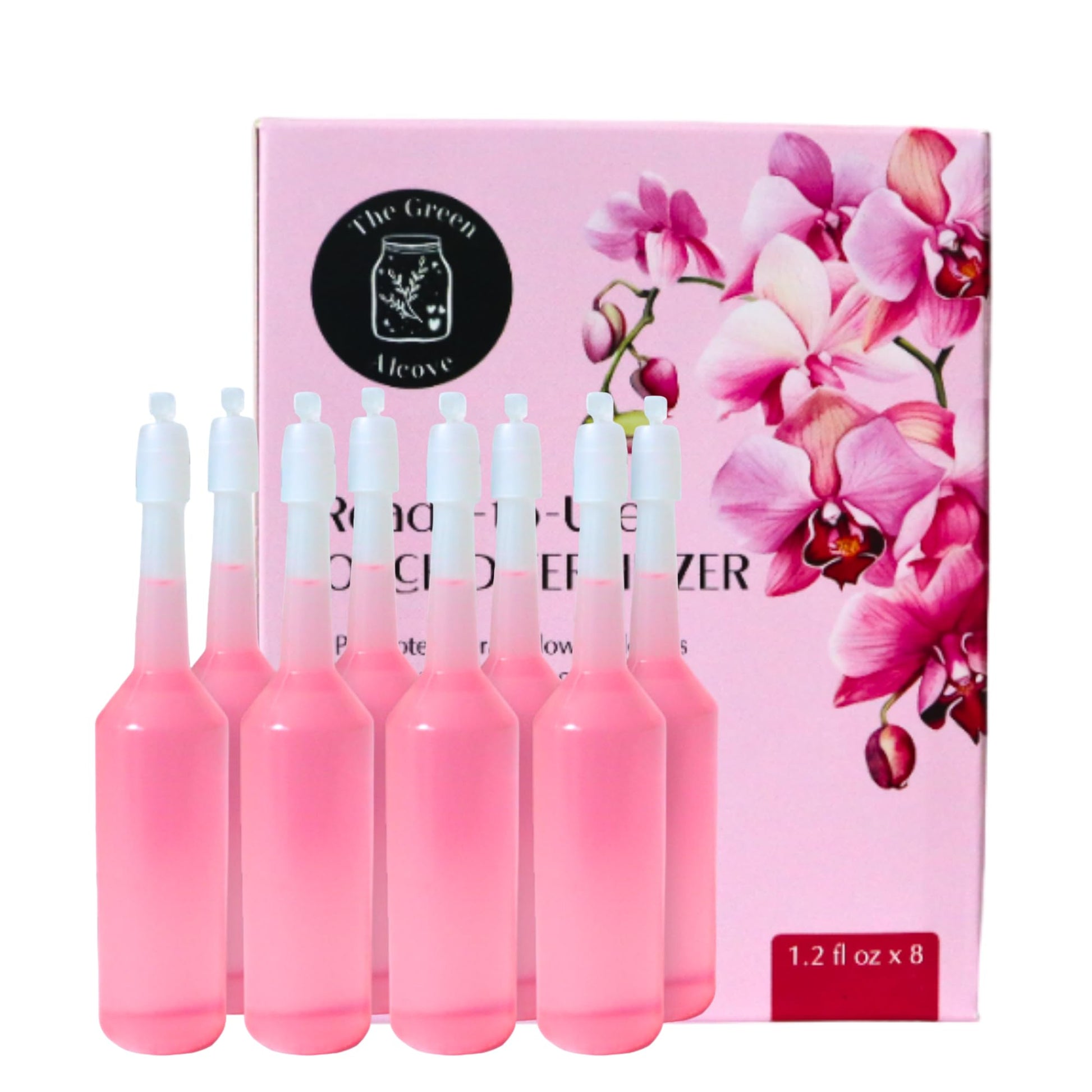 White Smoke The Green Alcove Liquid Orchid Fertilizer Spikes | Ready-to-Use Orchid Food for Blooming, Fertilizer for Orchids (8 Drip Feeders)