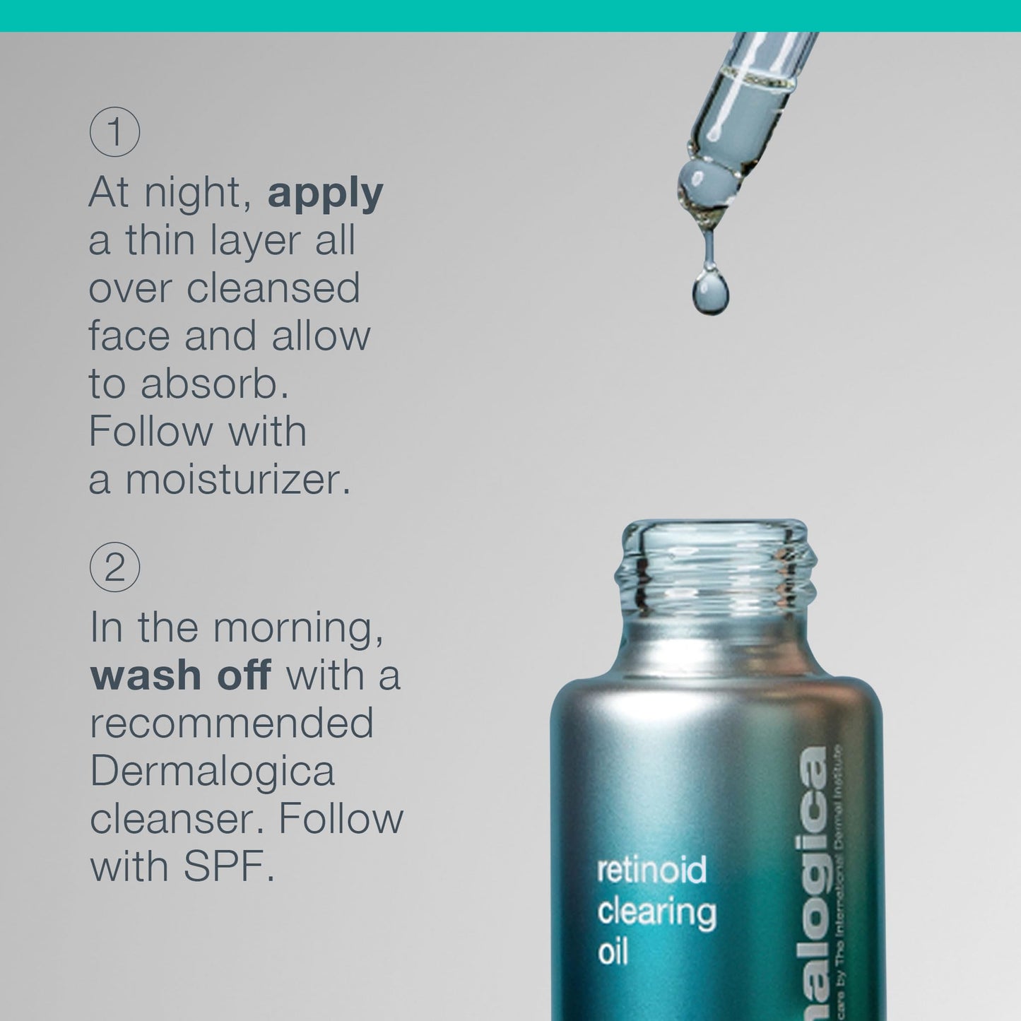 Gray Dermalogica Retinol Clearing Oil Face Serum with Salicylic Acid - Anti-Aging Acne Treatment That Delivers Clearer, Vibrant Skin by Morning, (1 Fl Oz)