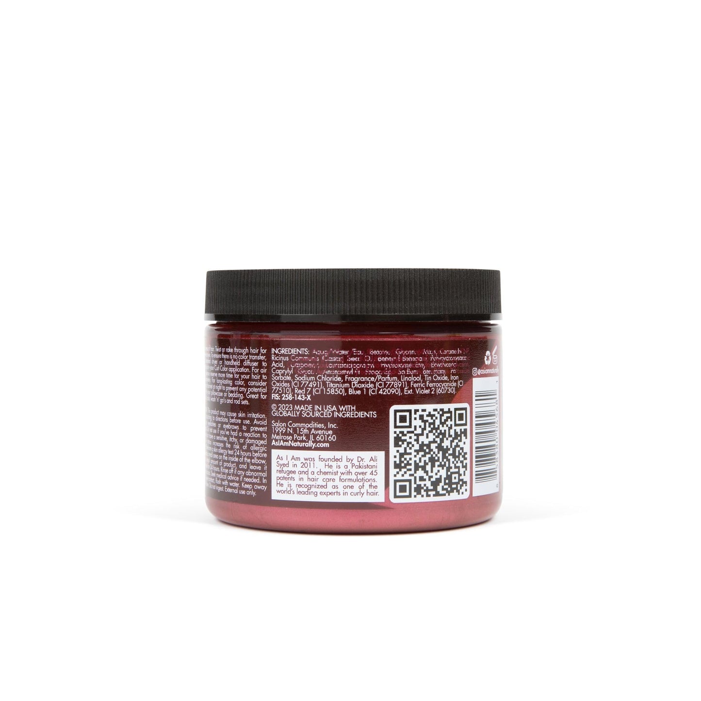 Dark Slate Gray As I Am Curl Color - Burgundy - 6 ounce - Color & Curling Gel - Temporary Color - Medium Hold - Vegan & Cruelty Free