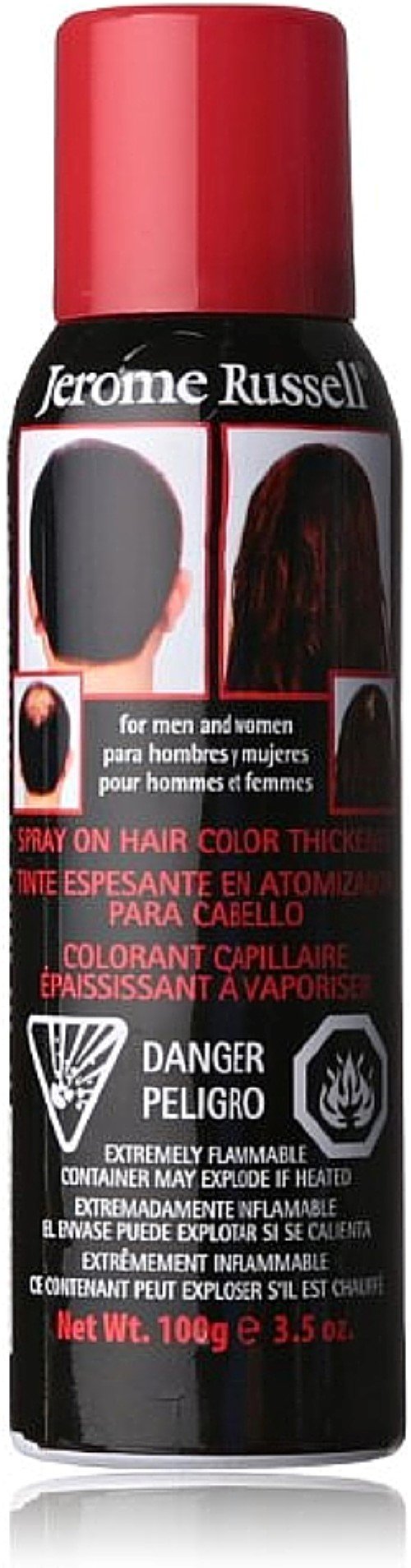 White Smoke Jerome Russell Hair Color Thickener for Thinning Hair, Black 3.5 oz (Pack of 4)