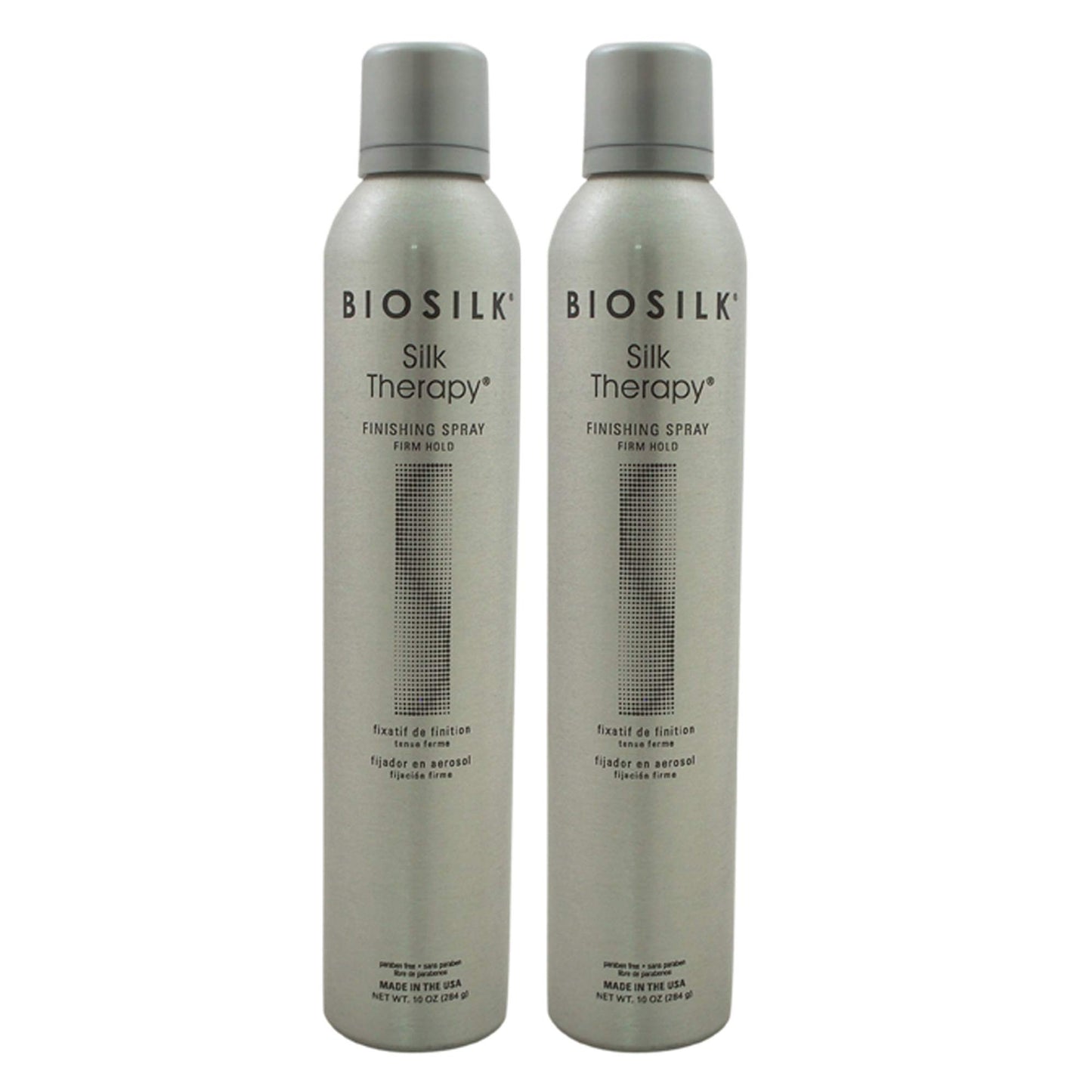 Dark Gray Silk Therapy Finishing Spray - Firm Hold by Biosilk for Unisex - 10 oz Hair Spray - (Pack of 2)