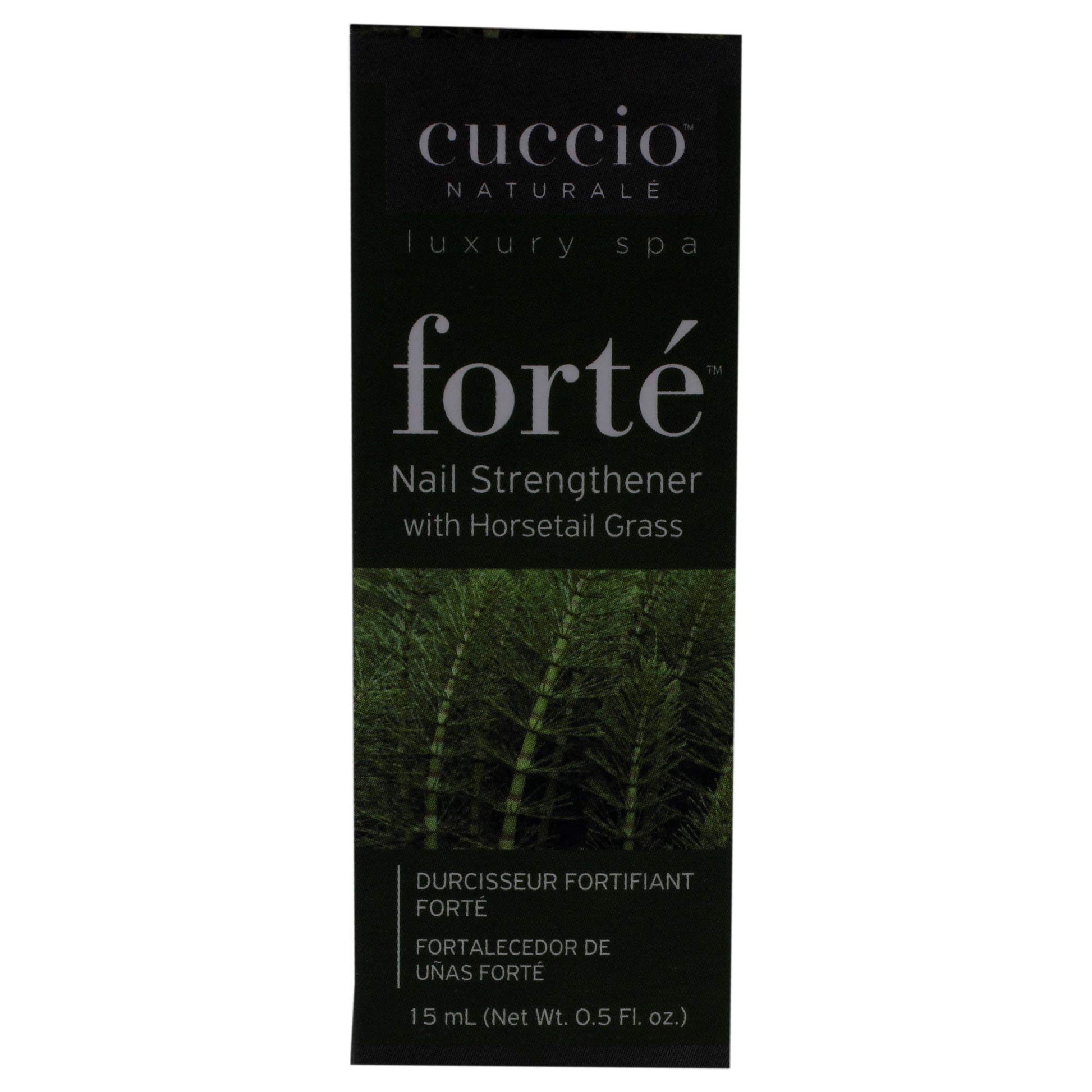 Black Cuccio Naturale Forte Nail Strengthener Treatment - With Horsetail Grass - Protects Against Cracking, Splitting And Breakage - Nutrient Rich Formula Makes Finger And Toenails More Pliable - 0.5 Oz