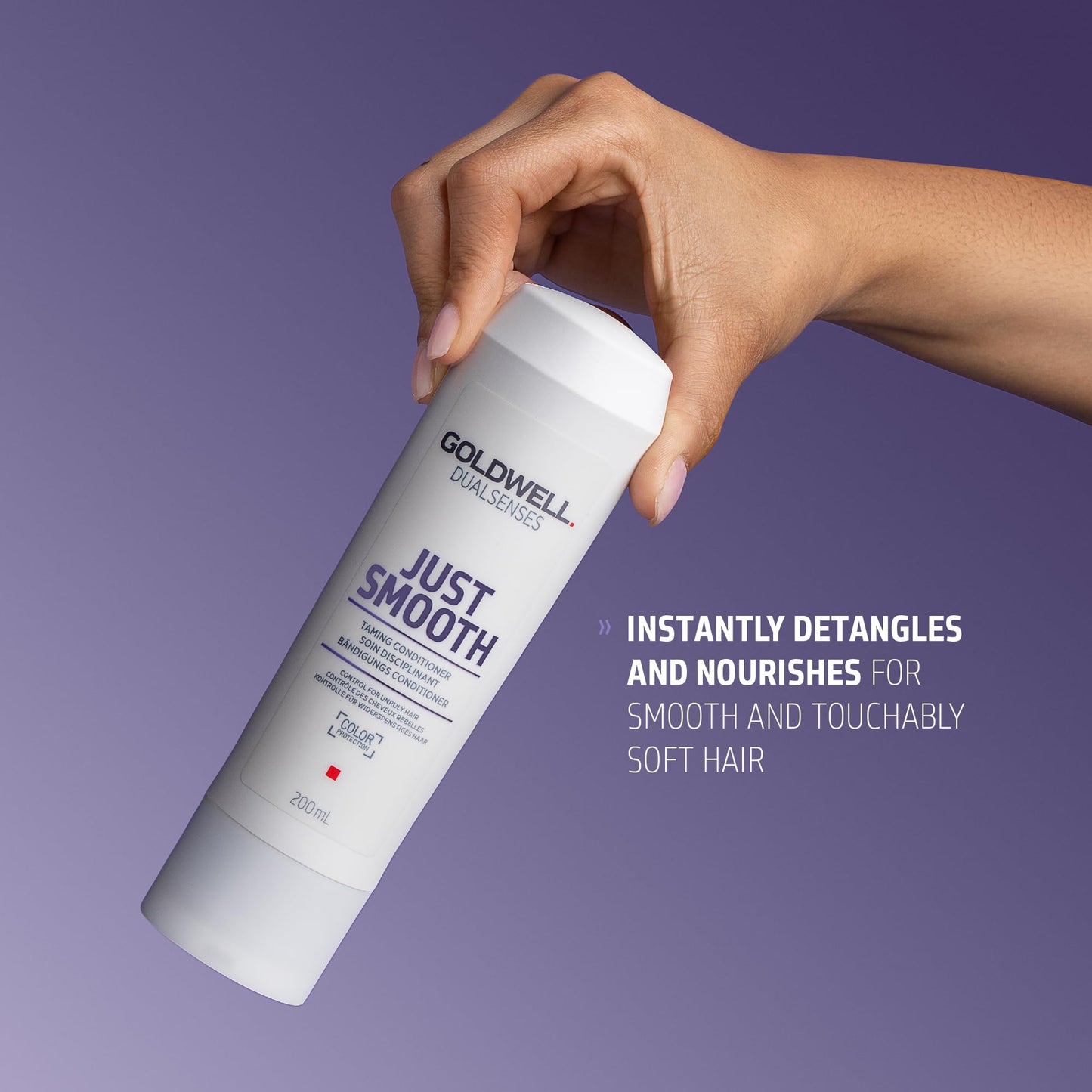 Slate Gray Goldwell Dualsenses Just Smooth Taming Anti-Frizz & Humidity Control Conditioner 1L