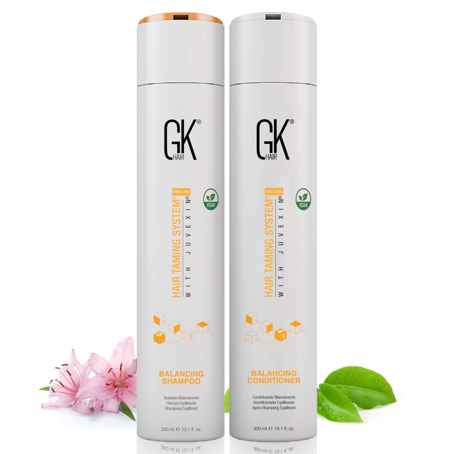 White Smoke GK HAIR Balancing Shampoo and Conditioner Set for Oily Hair Upto 72-Hour Freshness Best Shampoo and Conditioner for Greasy Scalp Build Up Dirt, Skip the Daily Wash, Gentle Fragrance 10.1 Fl Oz