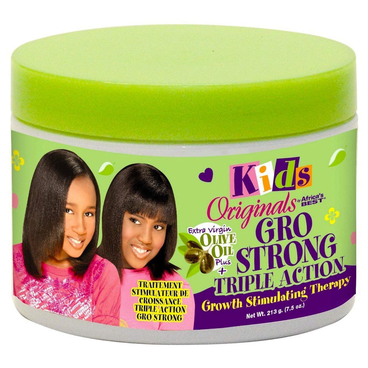 Khaki Africa's Best Organics Kids Gro Strong Triple Action Growth Stimulating Therapy 7.5 oz by Africa's Best