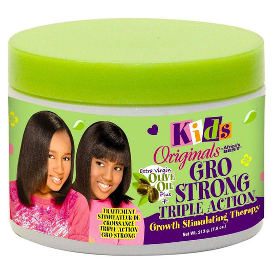 Khaki Africa's Best Organics Kids Gro Strong Triple Action Growth Stimulating Therapy 7.5 oz by Africa's Best