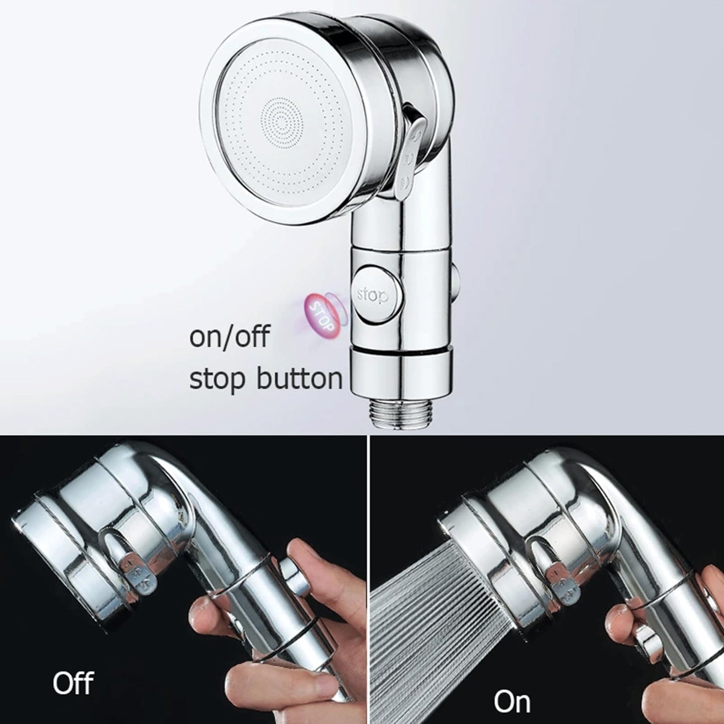 White Smoke Sink Faucet Sprayer Attachment - Salon Shampoo Bowl Spray Head, Pedicure Chair Shower Head With Stop Water-saving Function, Adjustable Handheld Sprayer for Salon & Spa Chairs