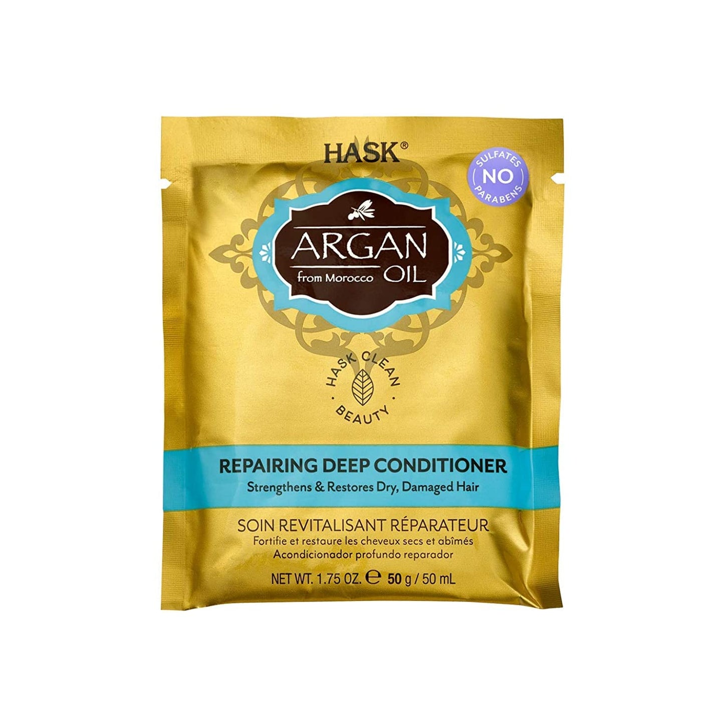 Sandy Brown Hask Argan Oil From Morocco Repairing Deep Conditioner, Hair Treatment 1.75 oz (Pack of 3)