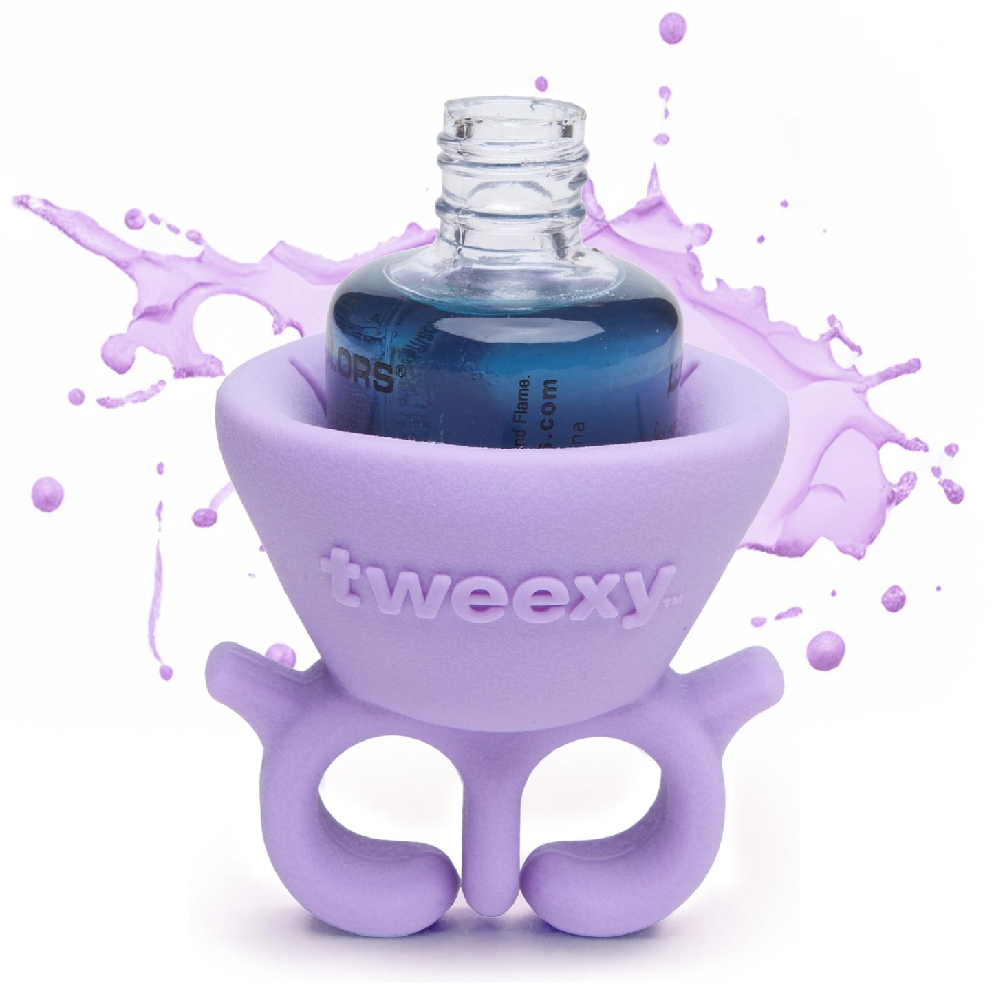 White Smoke tweexy Wearable Nail Polish Holder Ring - Nail Polish Bottle Holder for Easy Application | Perfect for Fingernail Painting, Manicure & Pedicure | Nail Polish Accessories (Lilac Dreams)