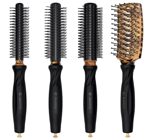 White Smoke Olivia Garden OG Barber contains 4 styling brushes, ideal for men grooming