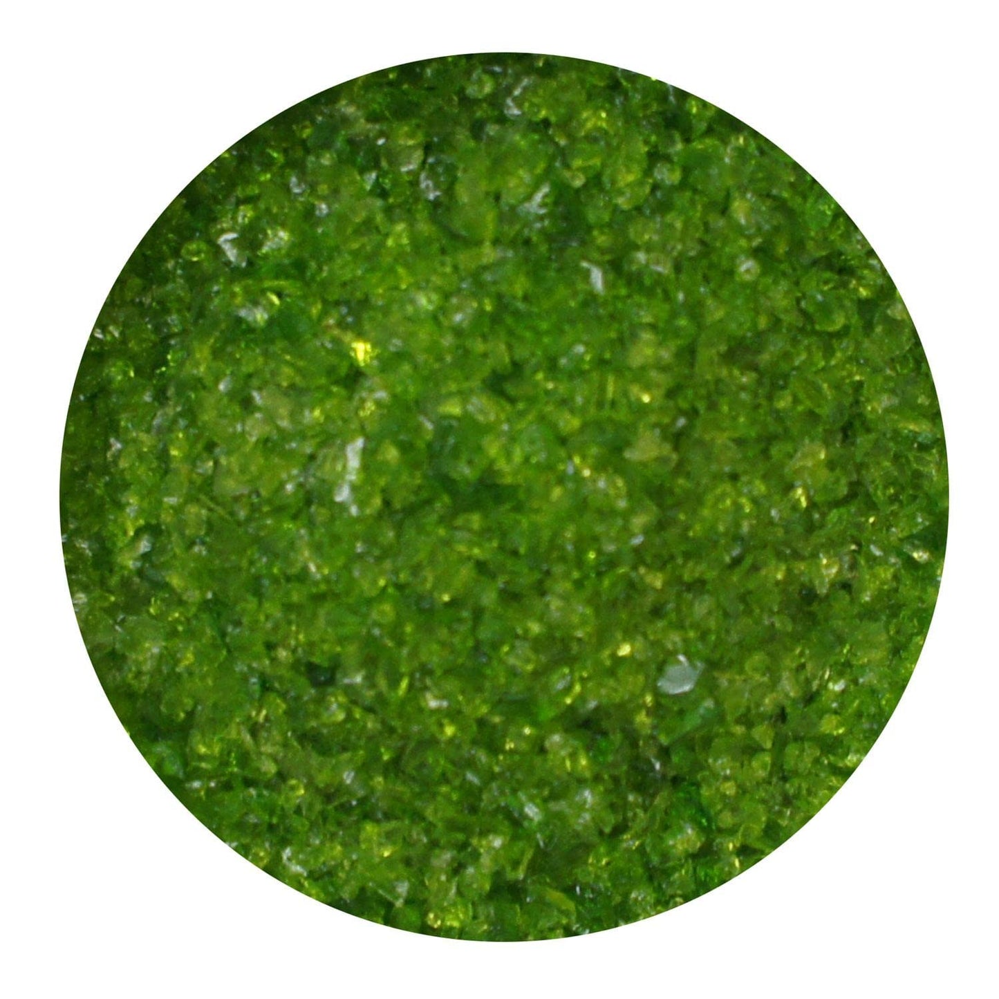 White Smoke Moss Green Transparent Medium Frit, 8.5 Oz - 96 Coe