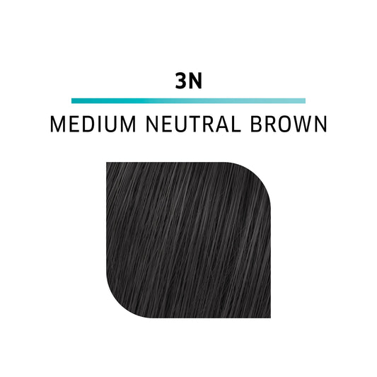 White Smoke WELLA colorcharm Hair Dye & Coloring Kit, 3N Demi-Permanent Color + 10 Vol Cream Developer with Color Mixing Brush & Bowl for Mixing and Application, Great For Professional or At Home DIY Use, 4PC Set