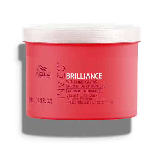 Maroon Wella Professionals Invigo Brilliance Color Vibrancy Mask | For Fine/Normal Colored Hair | Conditioning & Moisturizing Treatment | 16.9 Fl Oz