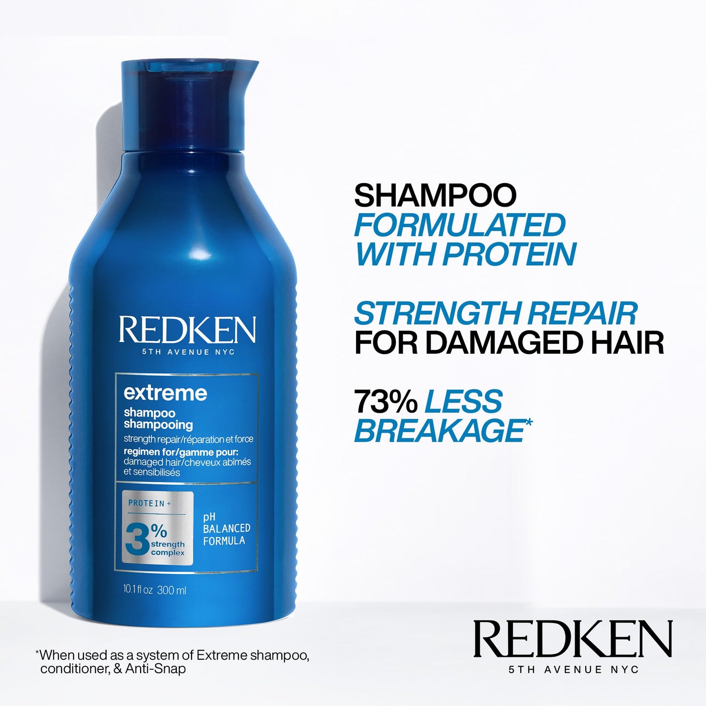 White Smoke Redken Extreme Shampoo - Strengthen & Repair Damaged Hair, For Damaged Hair, Infused With Proteins