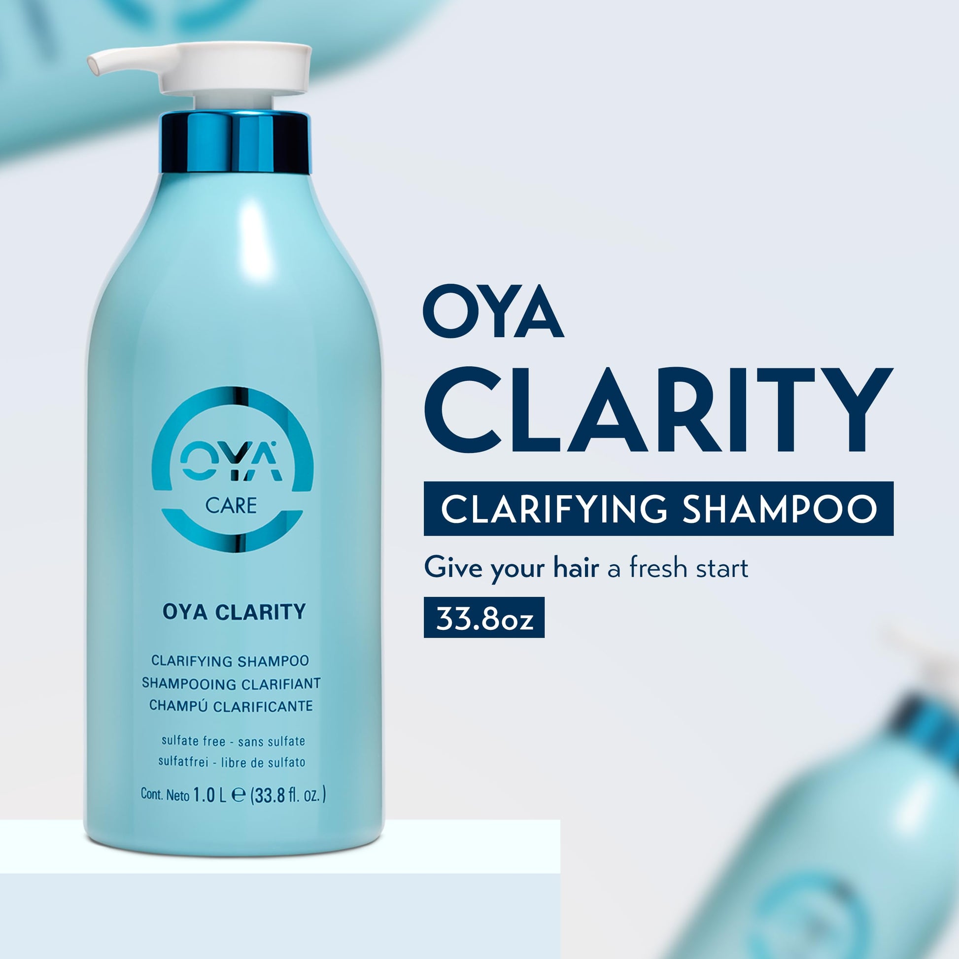 Lavender OYA Clarity Clarifying Shampoo - Sulfate Free Wash Removes Impurities, Residue & Buildup - Nourishing Formula w/Amino Acids, Sea Kelp & Green Tea - Salon Quality Care for All Hair Types - 33.8 Fl Oz