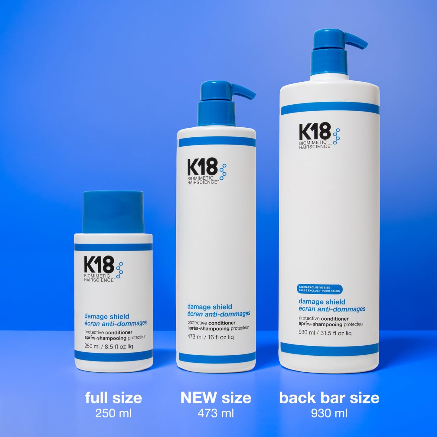 Cornflower Blue K18 Damage Shield Protective Conditioner, Protects Hair from Daily Damage, Improves Strength & Shine, 16 Fl Oz