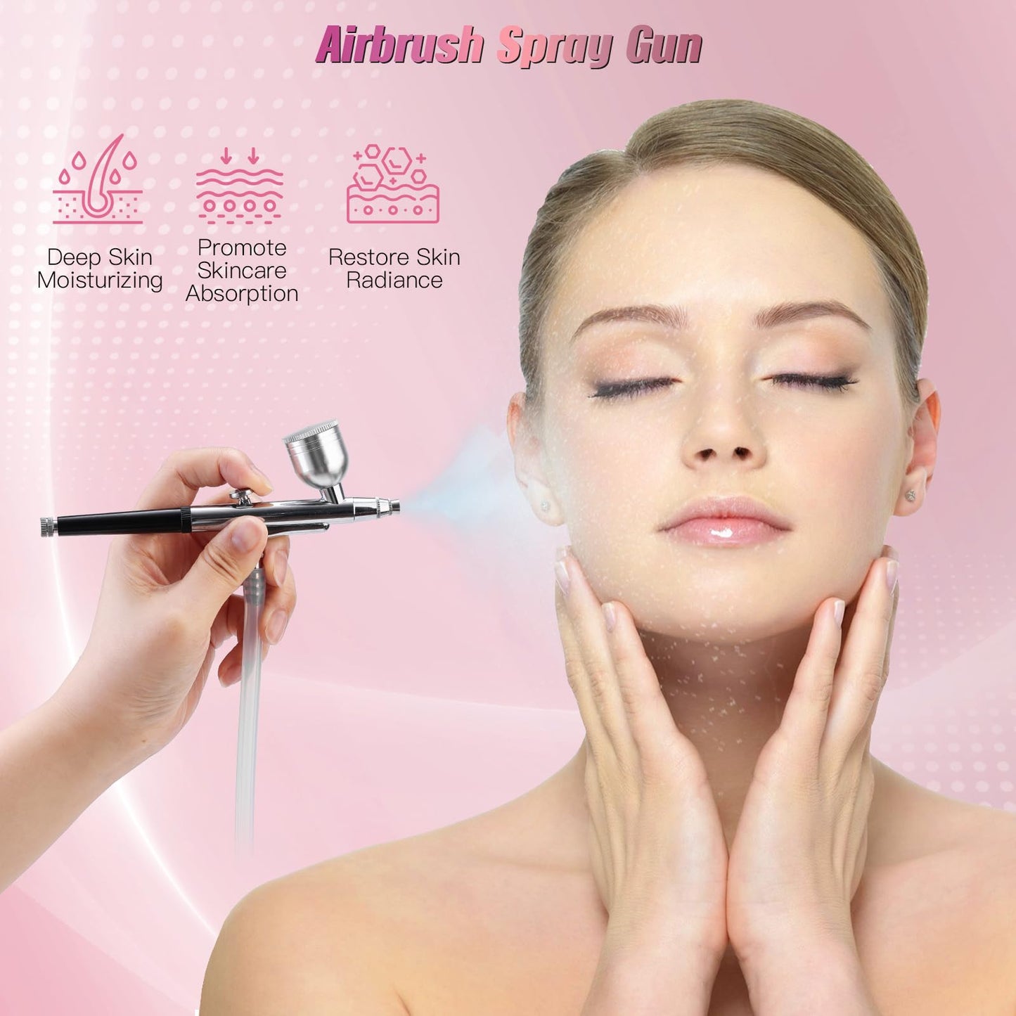 Misty Rose 3 in 1 Diamond Machine, TopDirect Facial Skin Care Salon Equipment Beauty Device with Spray Gun (Strong Suction Power: 65-68cmhg)