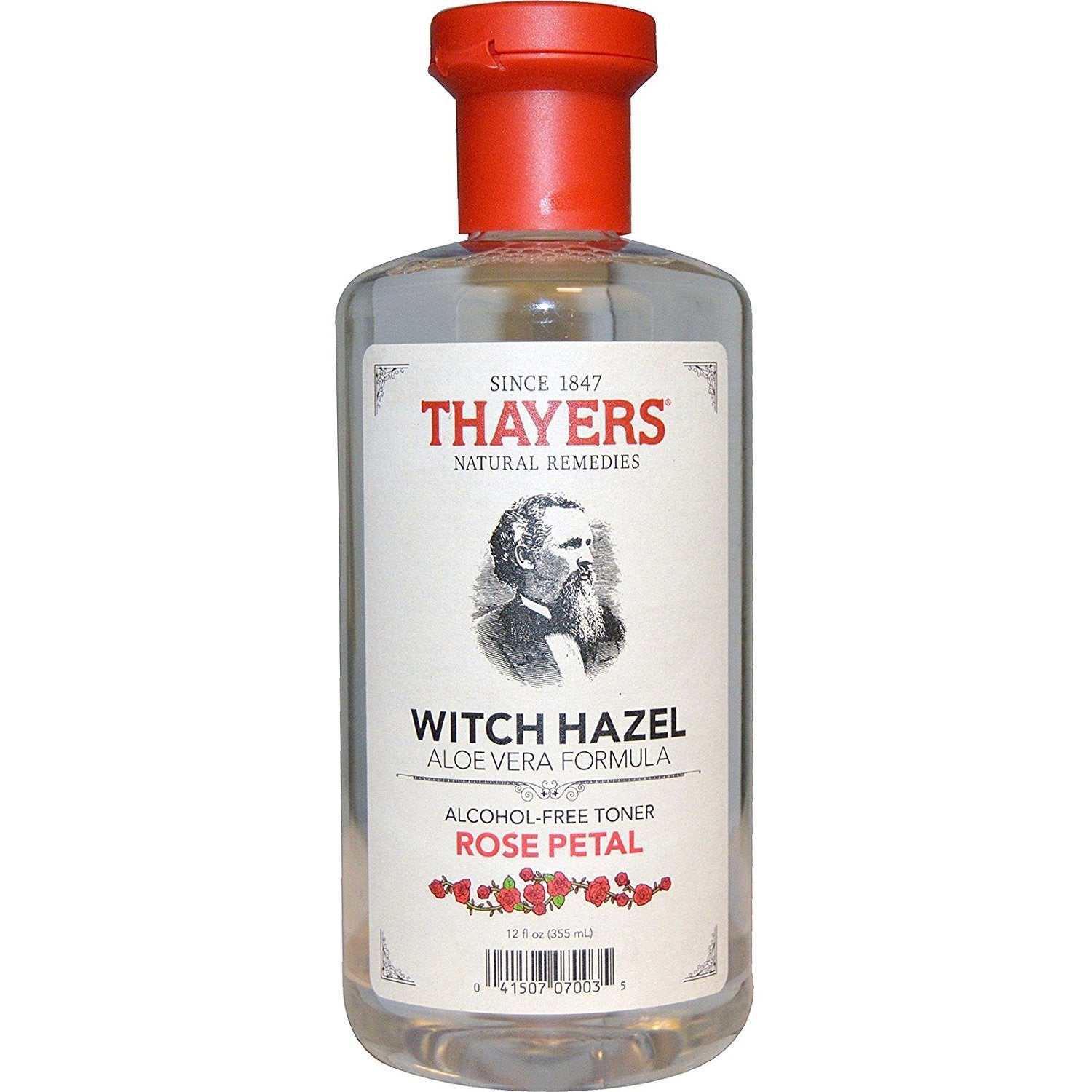 White Smoke THAYERS Rose Petal Witch Hazel Toner - Alcohol Free & Organic Aloe Vera
