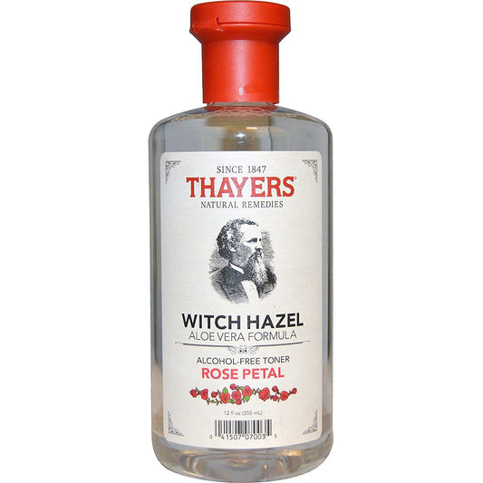 White Smoke THAYERS Rose Petal Witch Hazel Toner - Alcohol Free & Organic Aloe Vera