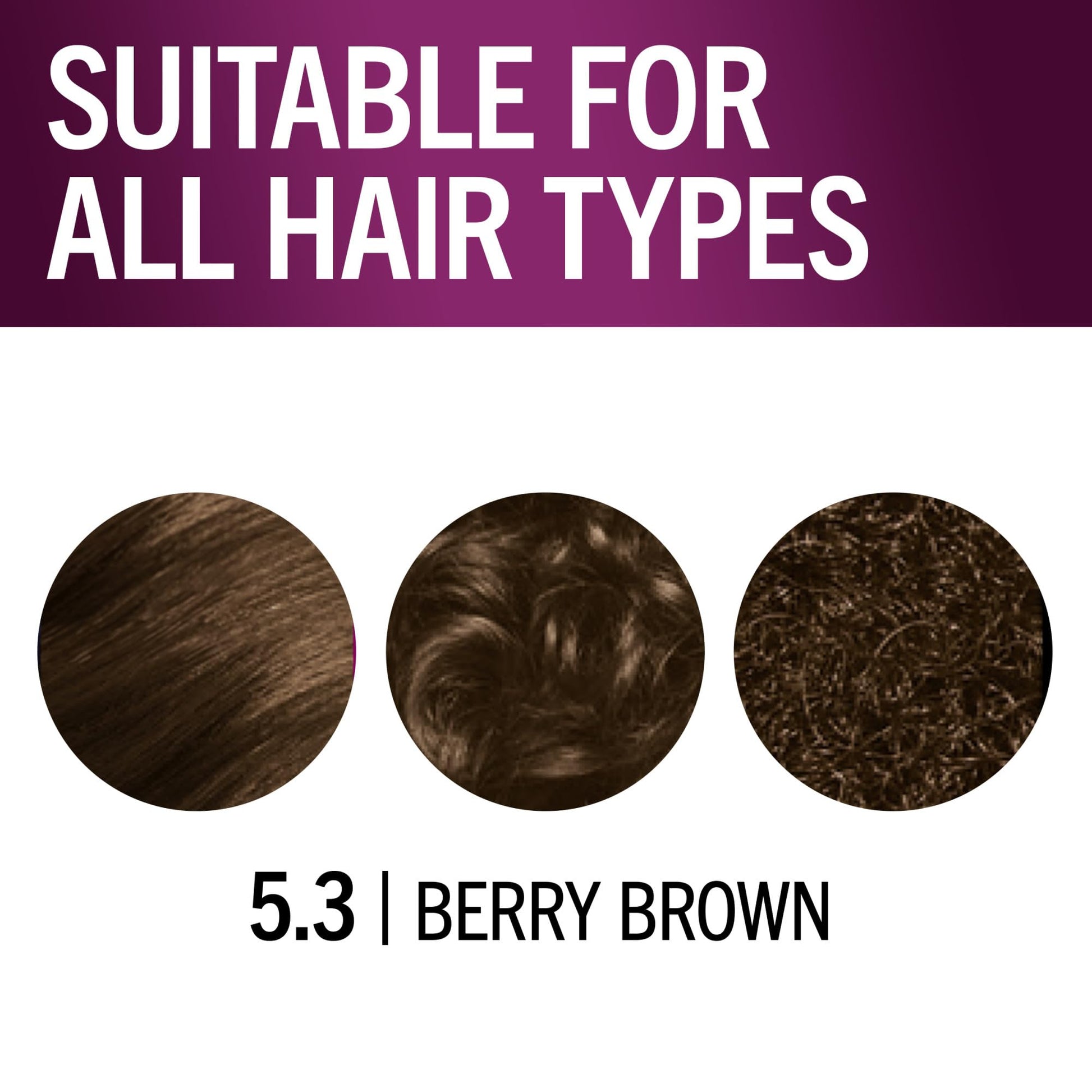 White Smoke Schwarzkopf Keratin Permanent Hair Dye Cream, 5.3 Berry Brown, Professional Quality Color for Up to 100% Gray Coverage, Bond Enforcing System