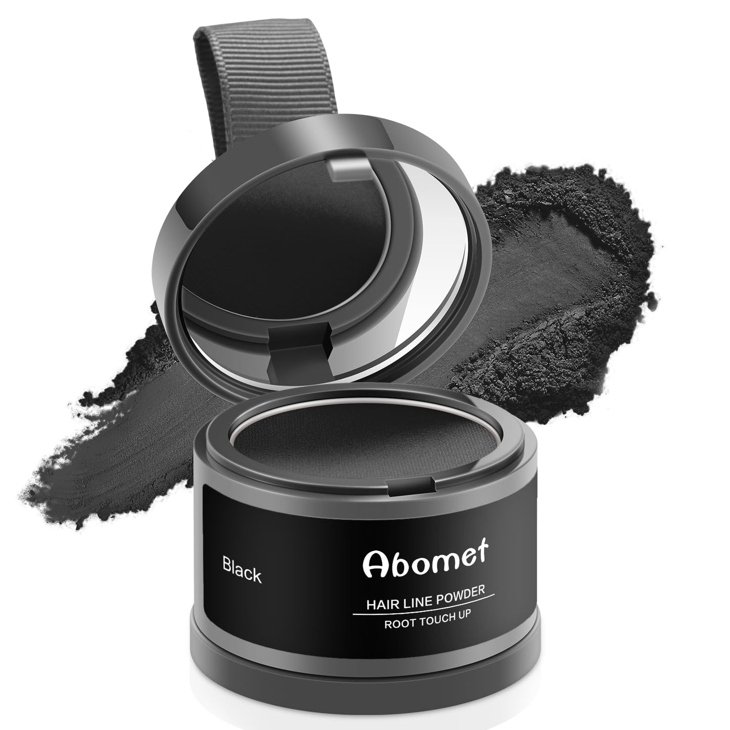 White Smoke Root Touch Up Instantly Gray Coverage Hairline Powder, Conceal Hair Loss and Thinning For Women Men, Hair Fibers (Black)