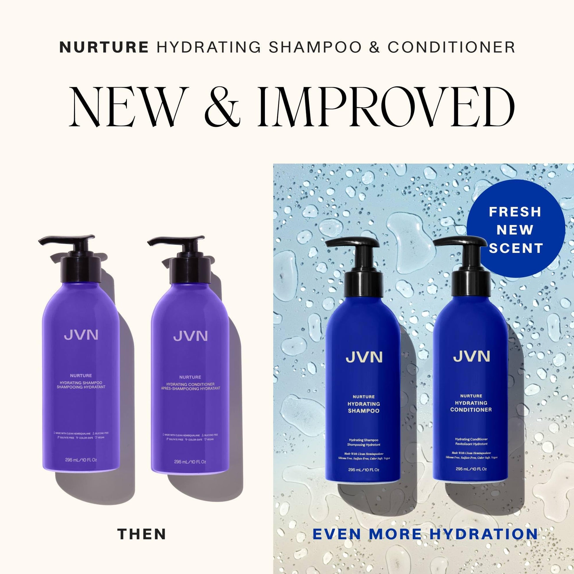 White Smoke JVN Nurture Hydrating Conditioner, 10 Fl Oz, Detangles & Softens Hair, Moisture and Deeply Nourishing Conditioner, Color Safe Hair Care for Women and Men, Non-Toxic, Silicone and Paraben Free
